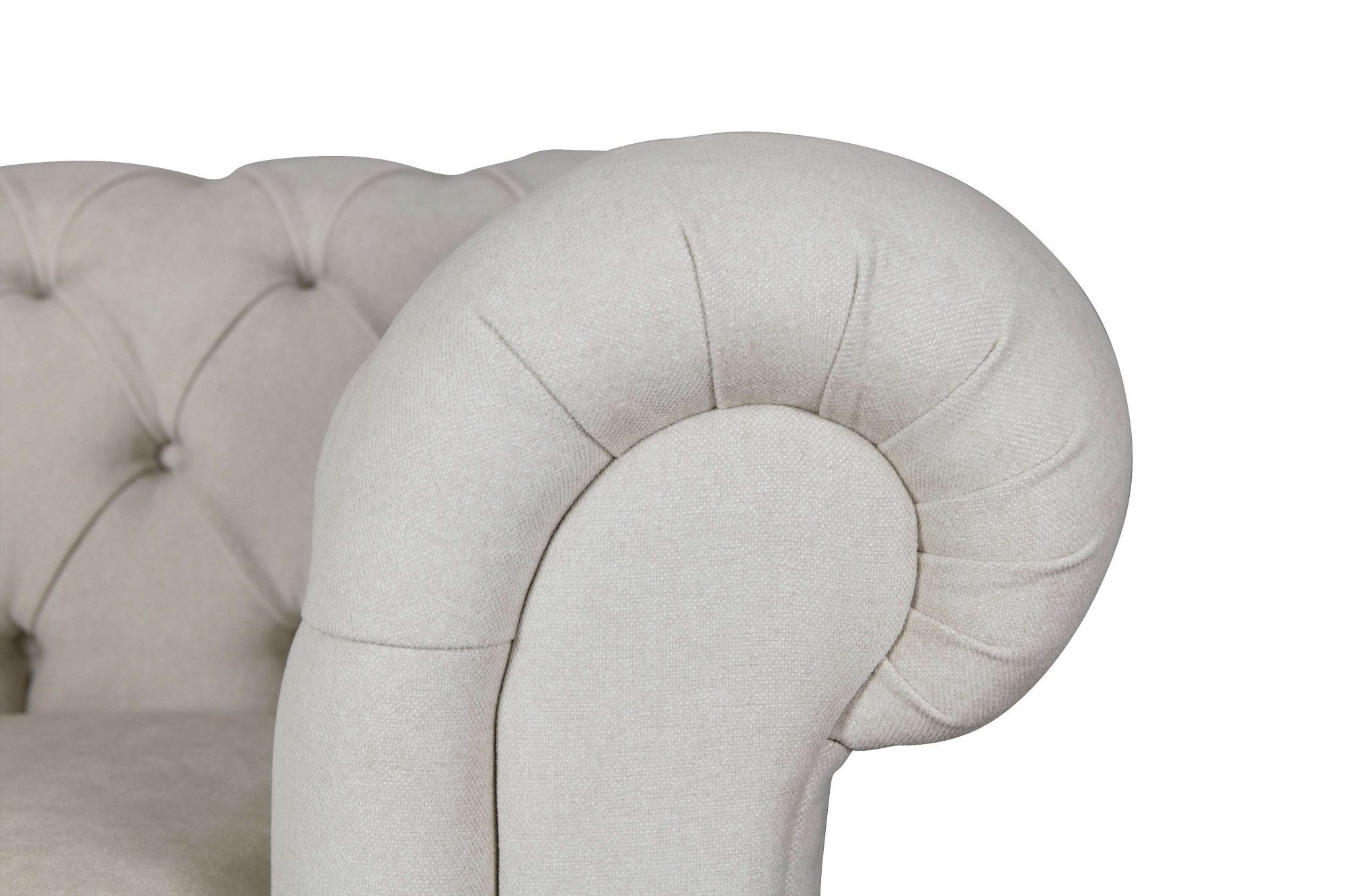 Home affaire 2-zitsbank CHARENTE, Chesterfield bank, golfvering, afmetingen: B/D/H: 147/89/74 cm