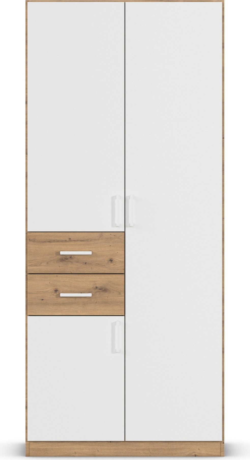 rauch Draaideurkast Kledingkast kast garderobe MAIKA met decor-front 2 lades, in verschillende breedtes, hoogtes, kleuren, made in germany
