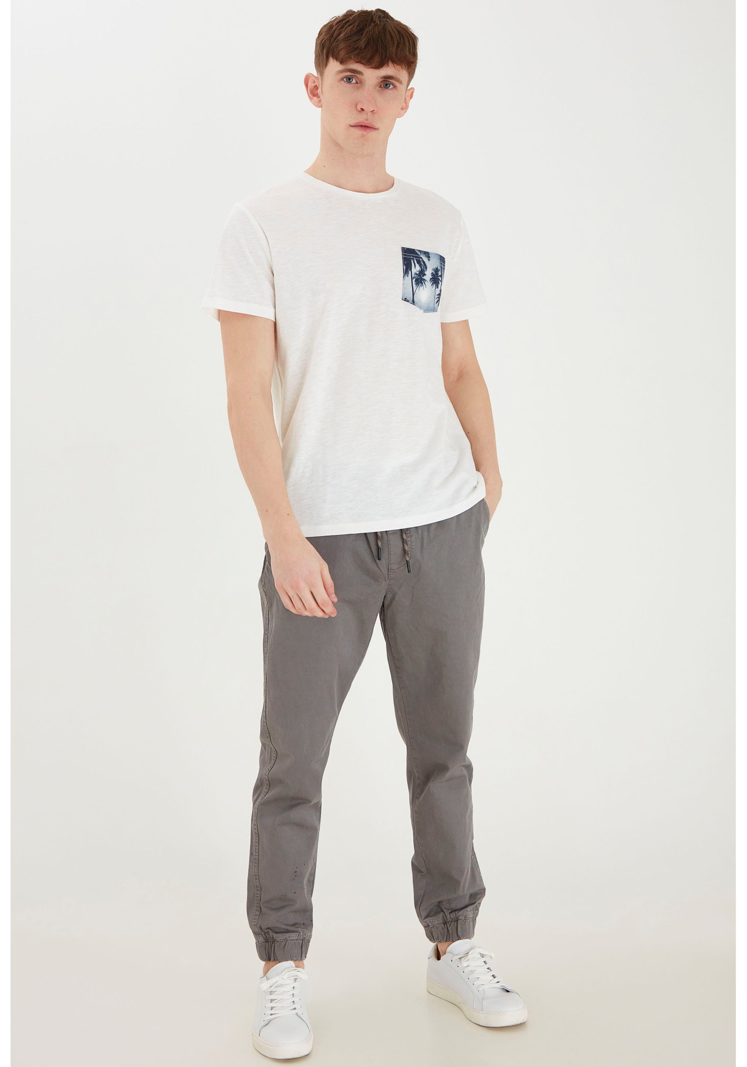 Blend Stoffen broek BHNIMBU pants met een rijgkoord en elastische band