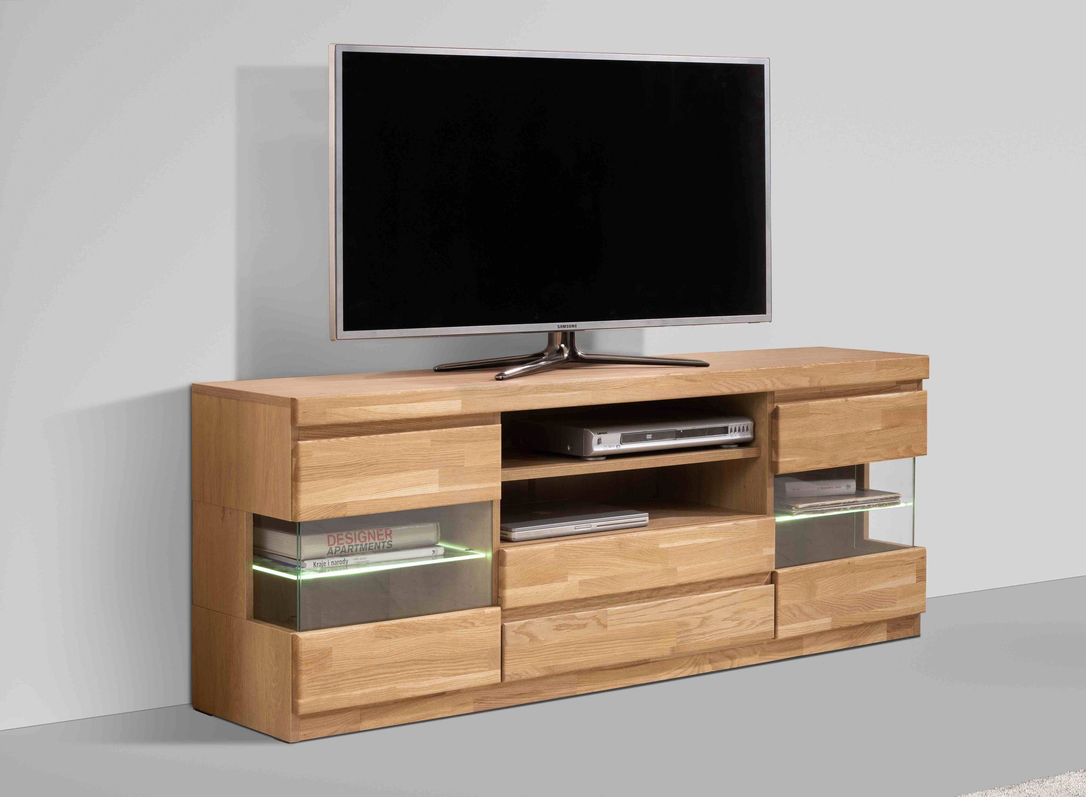 Home affaire Tv-meubel Oslo Breedte ca. 160 cm, gedeeltelijk massief
