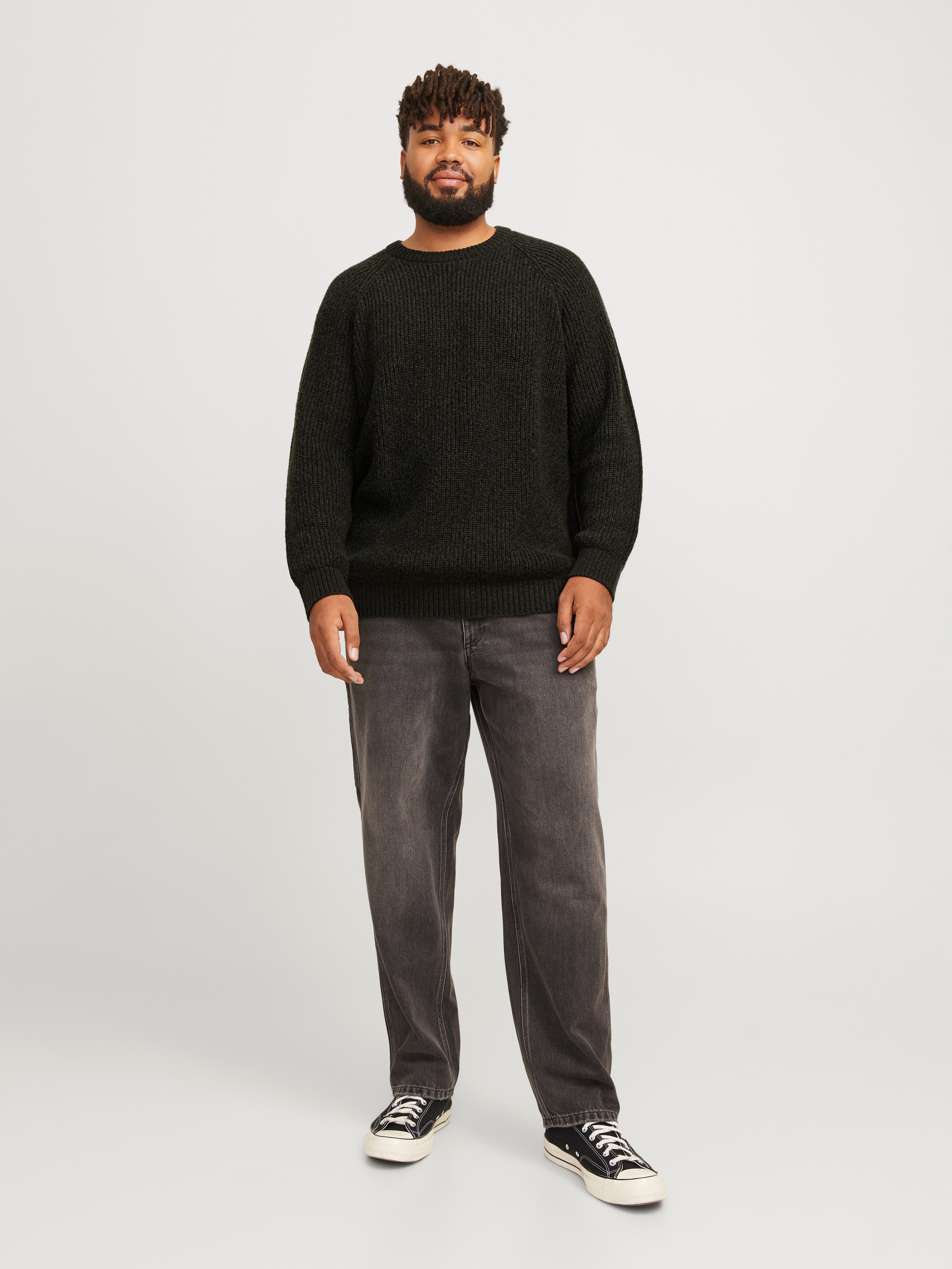 Jack & Jones PlusSize Trui met ronde hals JJJONES KNIT CREW NECK PLS