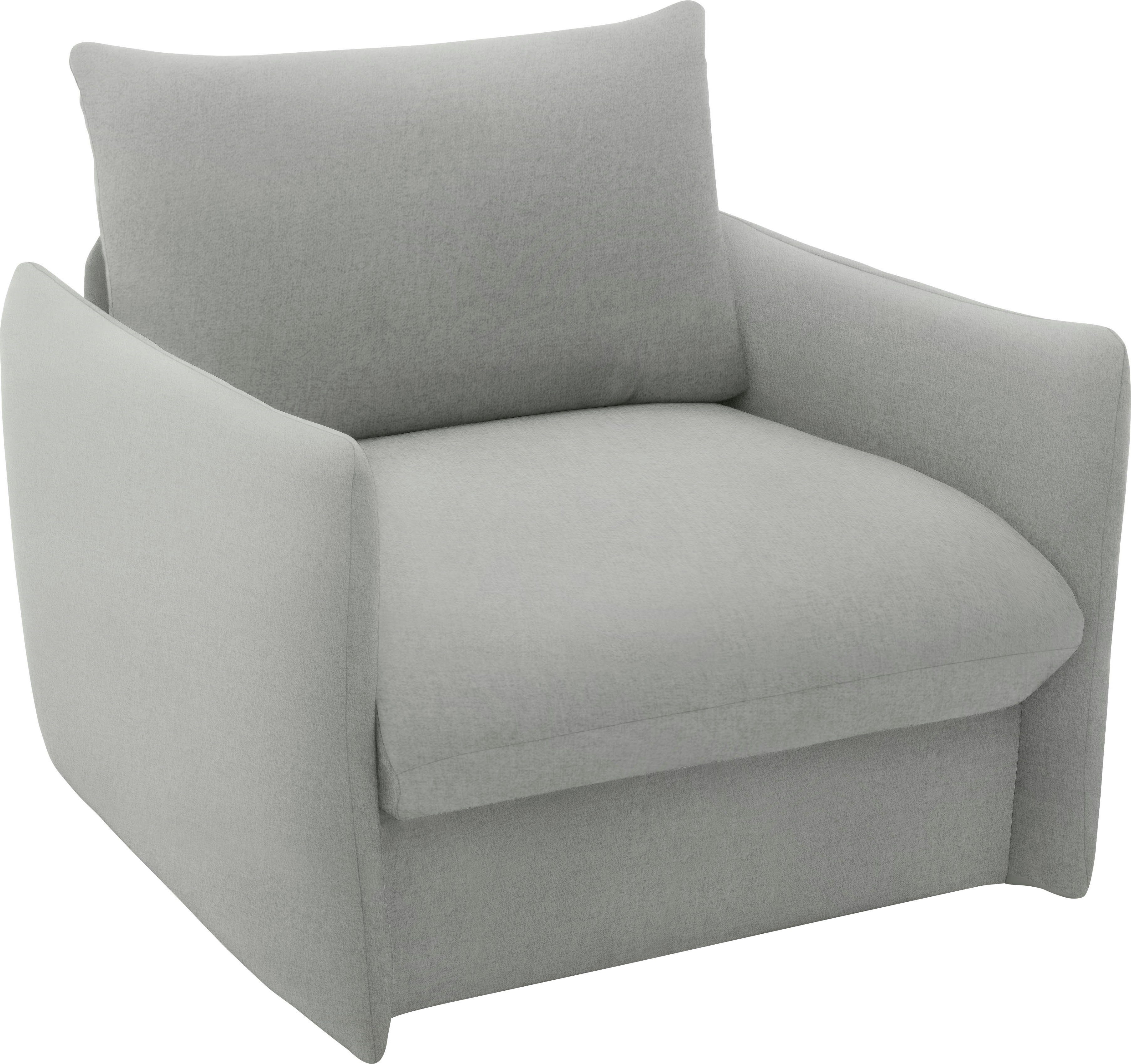 DOMO collection Fauteuil 700023 veelzijdig als lounge stoel, relaxligstoel en logeerbed Slaapfunctie, bonellvering, stabiele ligoppervlak ca. 70 x 195 cm