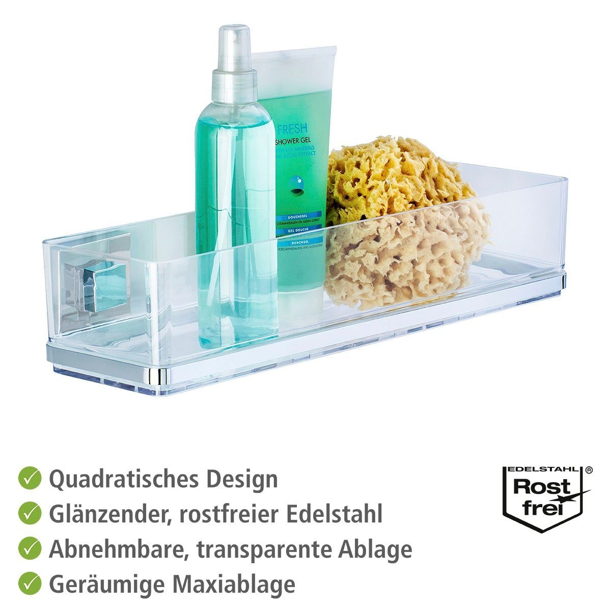 WENKO Badkamerrekje Vacuum-Loc Quadro
