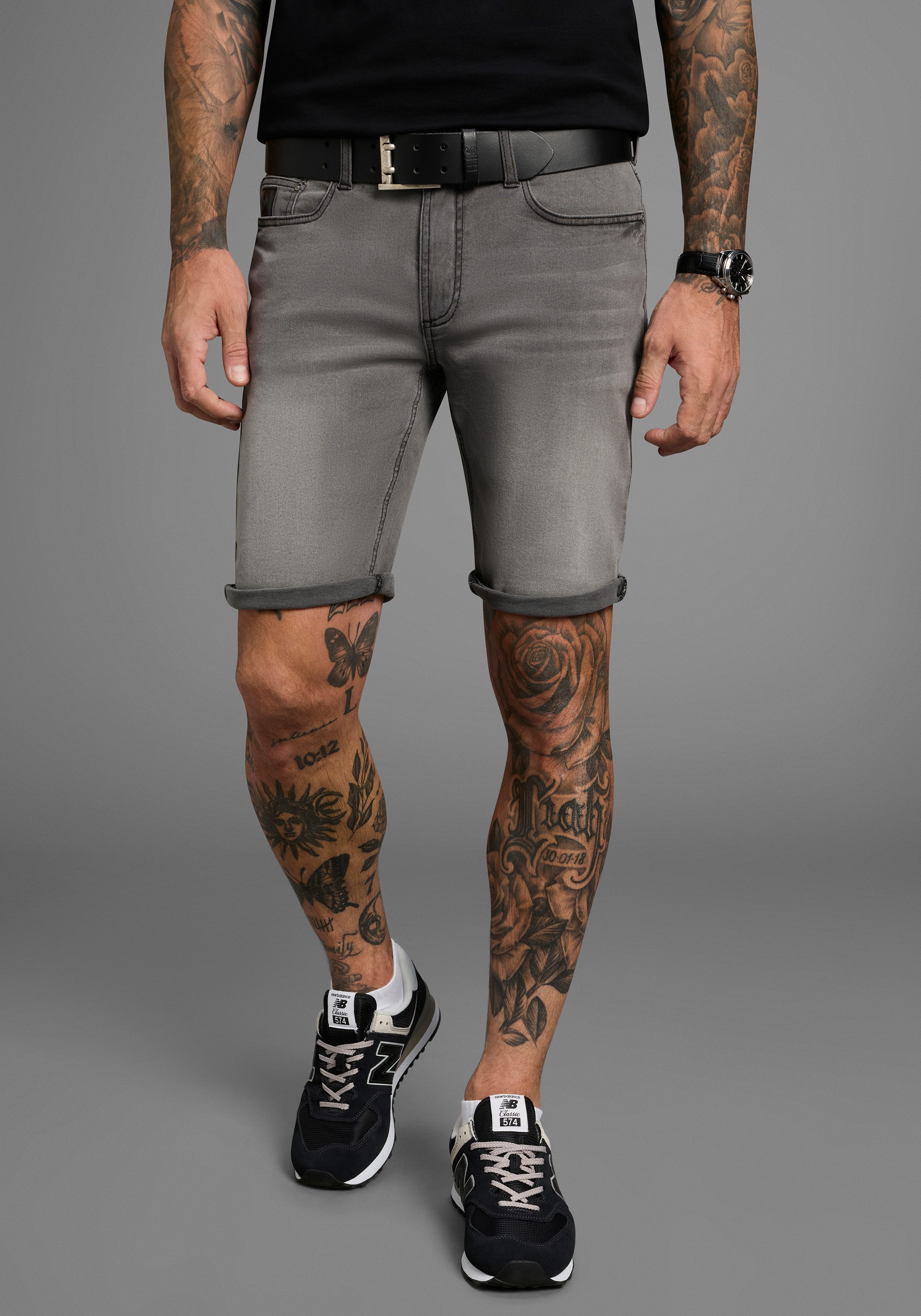 Bruno Banani Jeansshort Hutch-Shorts lage taillehoogte