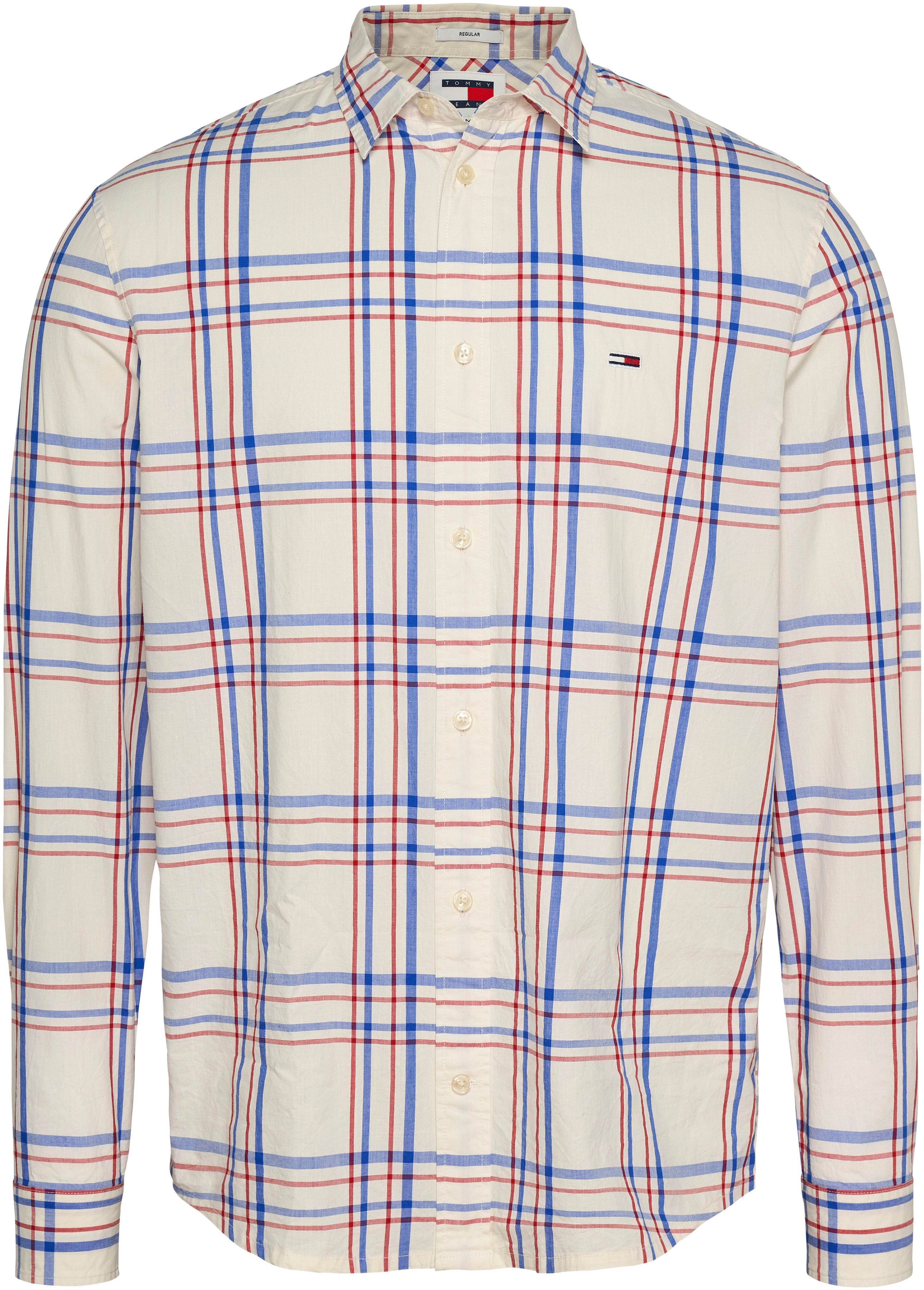 TOMMY JEANS Overhemd met lange mouwen TJM REG POPLIN CHECK SHIRT