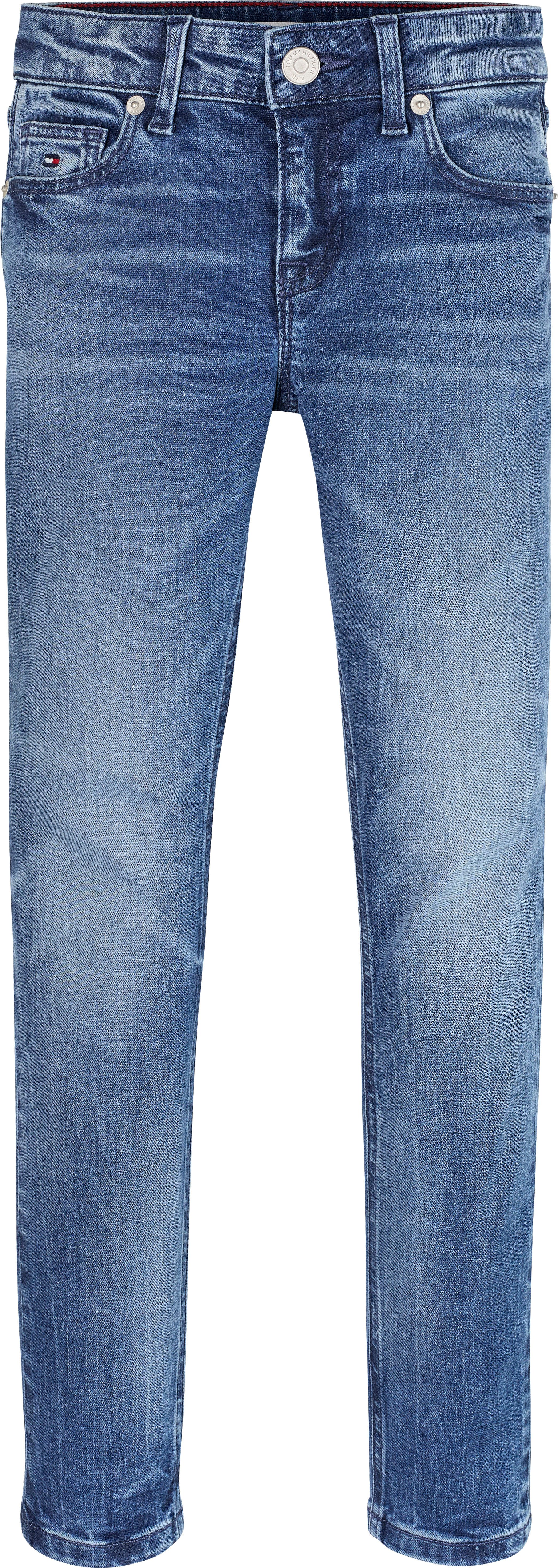 Tommy Hilfiger Skinny fit jeans NORA DARK WASH in blauwe wassing met logo-borduurwerk