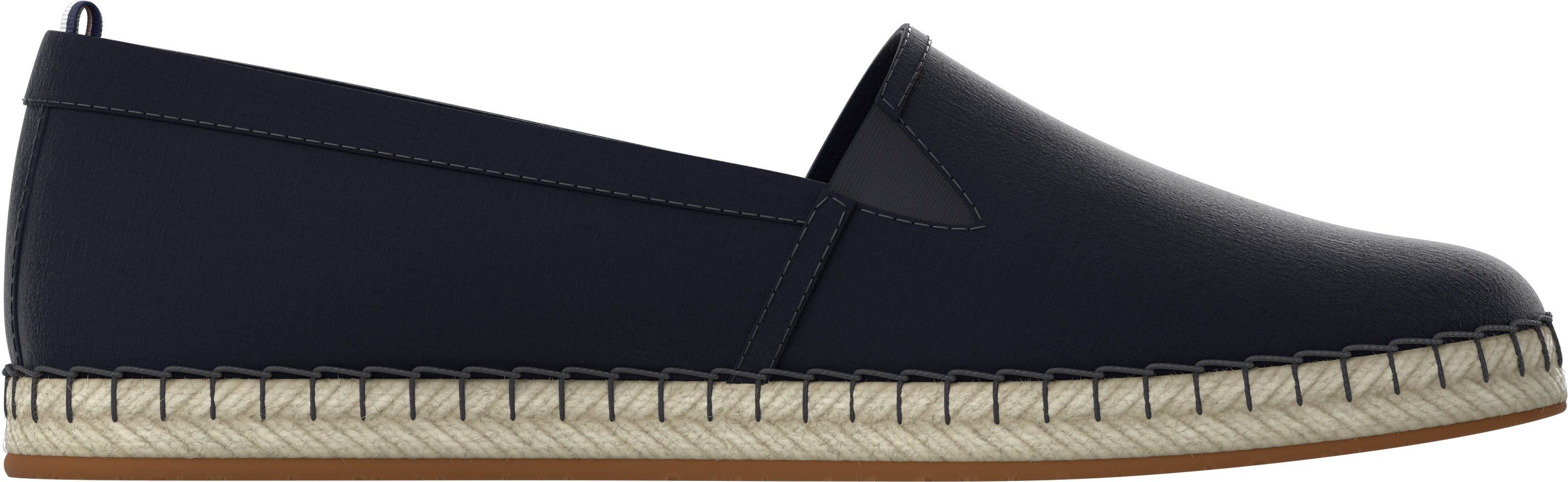 Tommy Hilfiger Espadrilles BASIC TOMMY FLAT ESPADRILLE Zomerschoen, slides, loafer met geborduurd logo-vlag