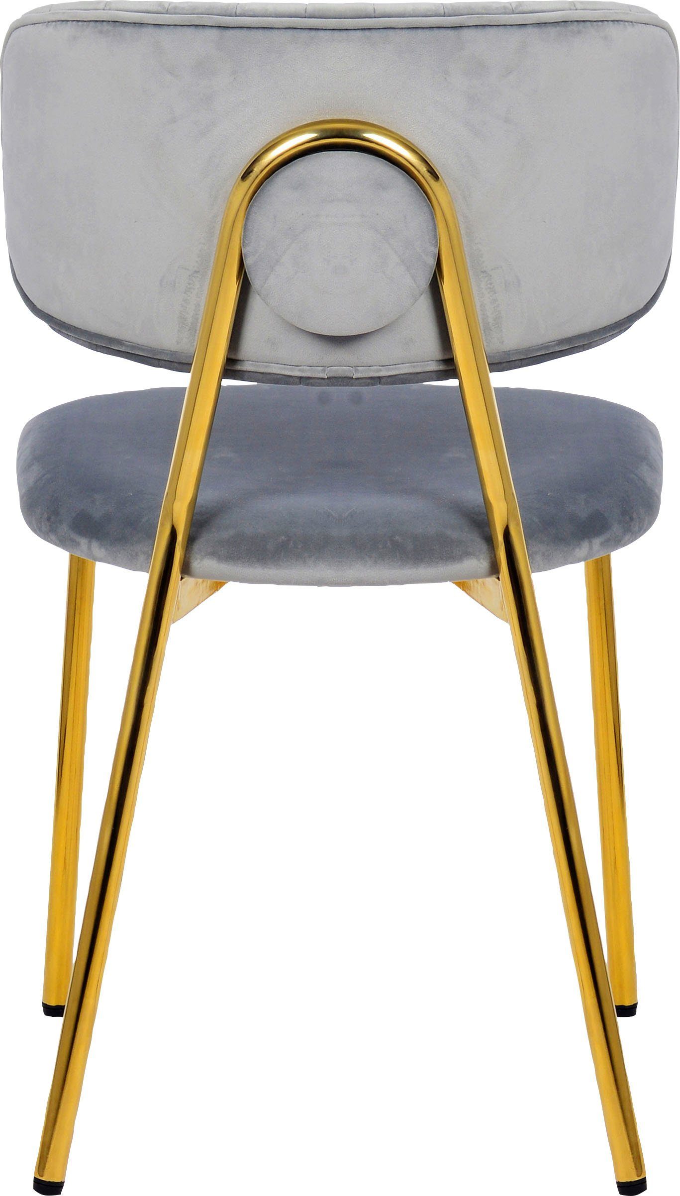 Kayoom Eetkamerstoel Stoel Kian 125 2-delige set, filigraan metalen frame, onderhoudsvriendelijke fluwelen bekleding (set, 2 stuks)