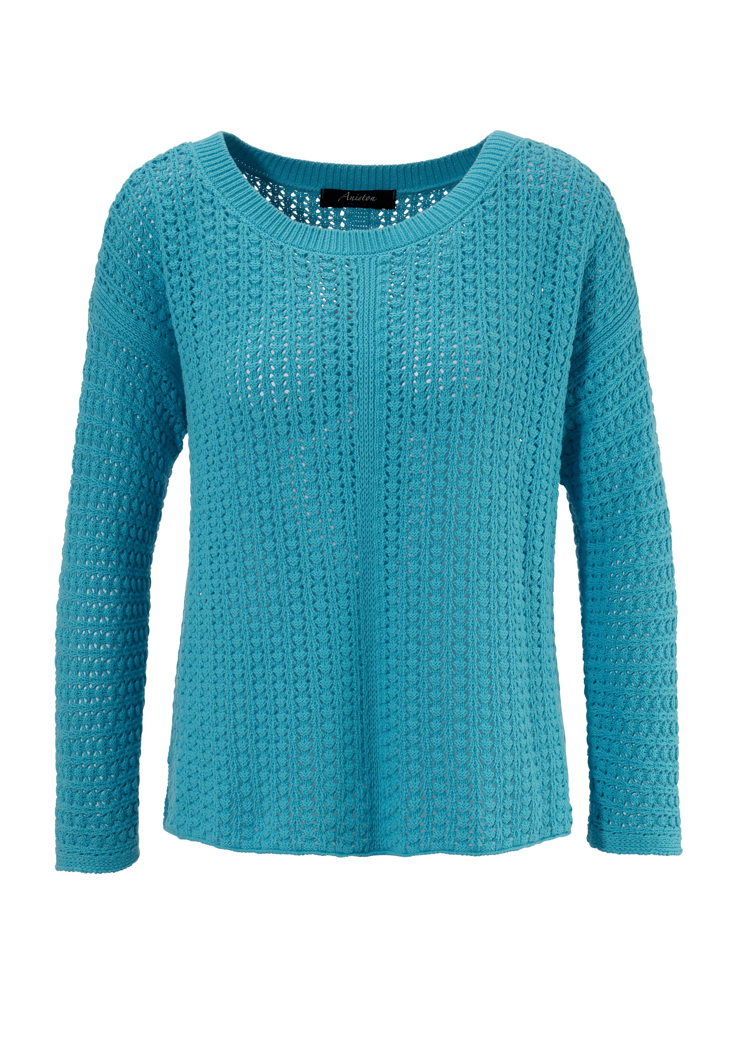 Aniston CASUAL Gebreide trui met expressief ajour-patroon