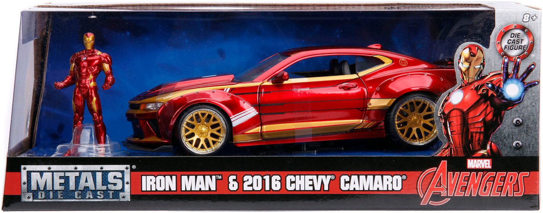 JADA Speelgoedauto Marvel Ironman 2016 Chevy Camaro SS 1:24