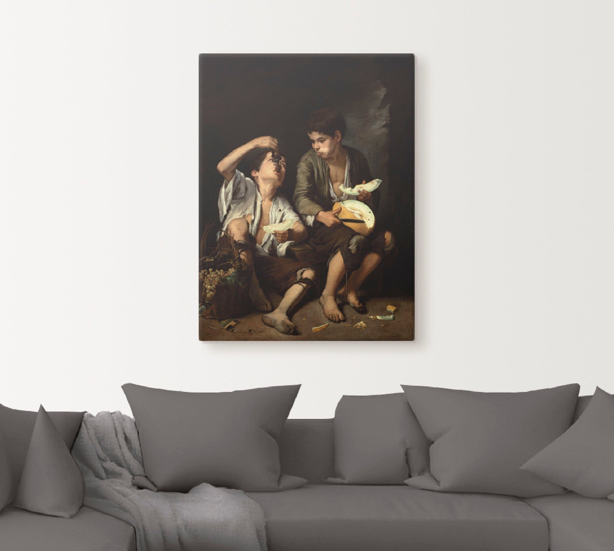 Artland Artprint op linnen Druiven en meloen eters. 1645/46