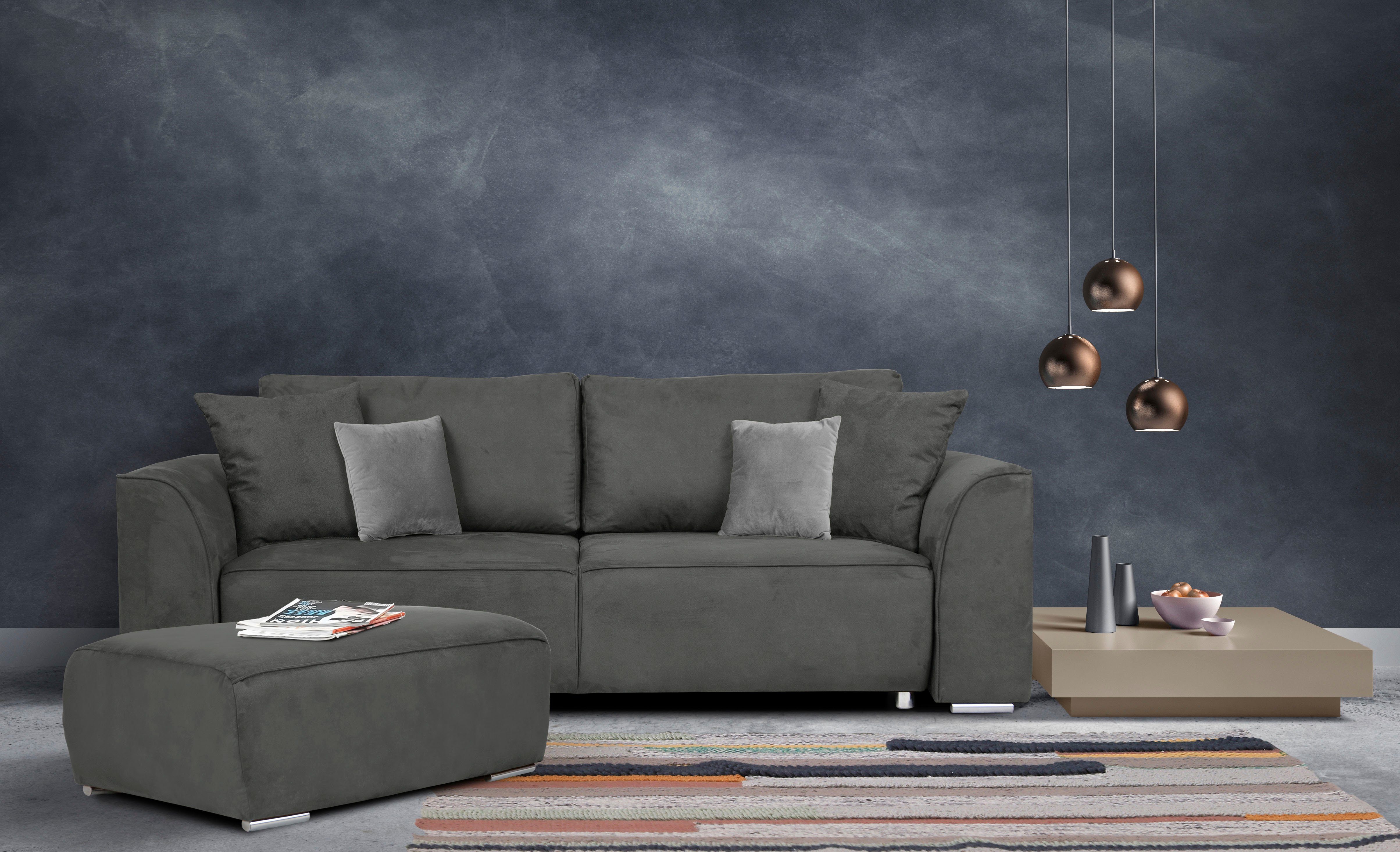 INOSIGN 3-zitsbank BEATRICE optionele slaapbank met bedlade, B/D/H 250/107/92 cm