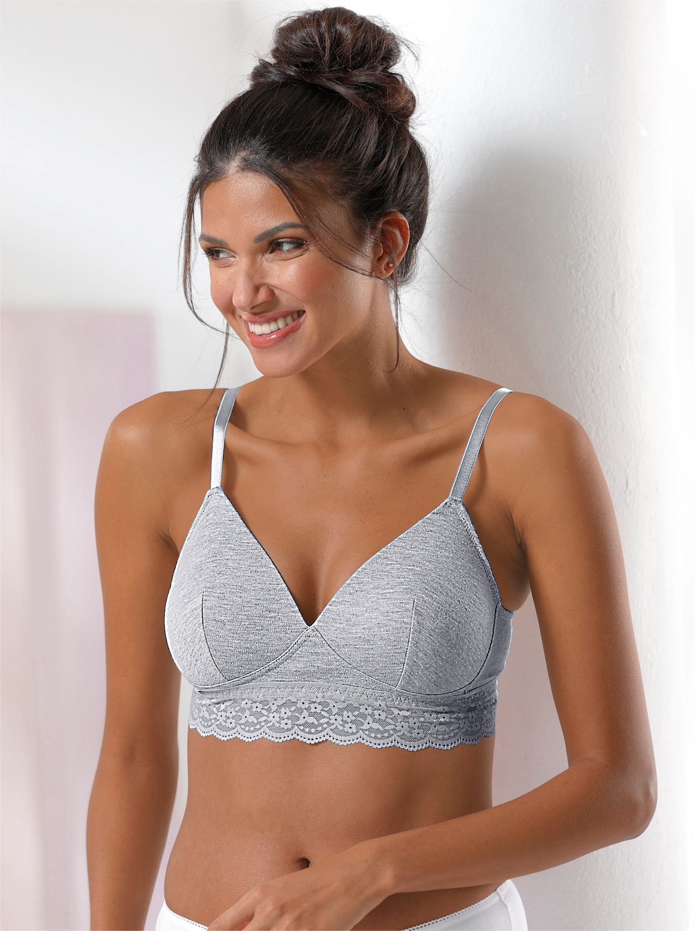 wäschepur Bh met steuncups (2-delig, Set van 2) dames voorgevormde bh's maat C C multicolor