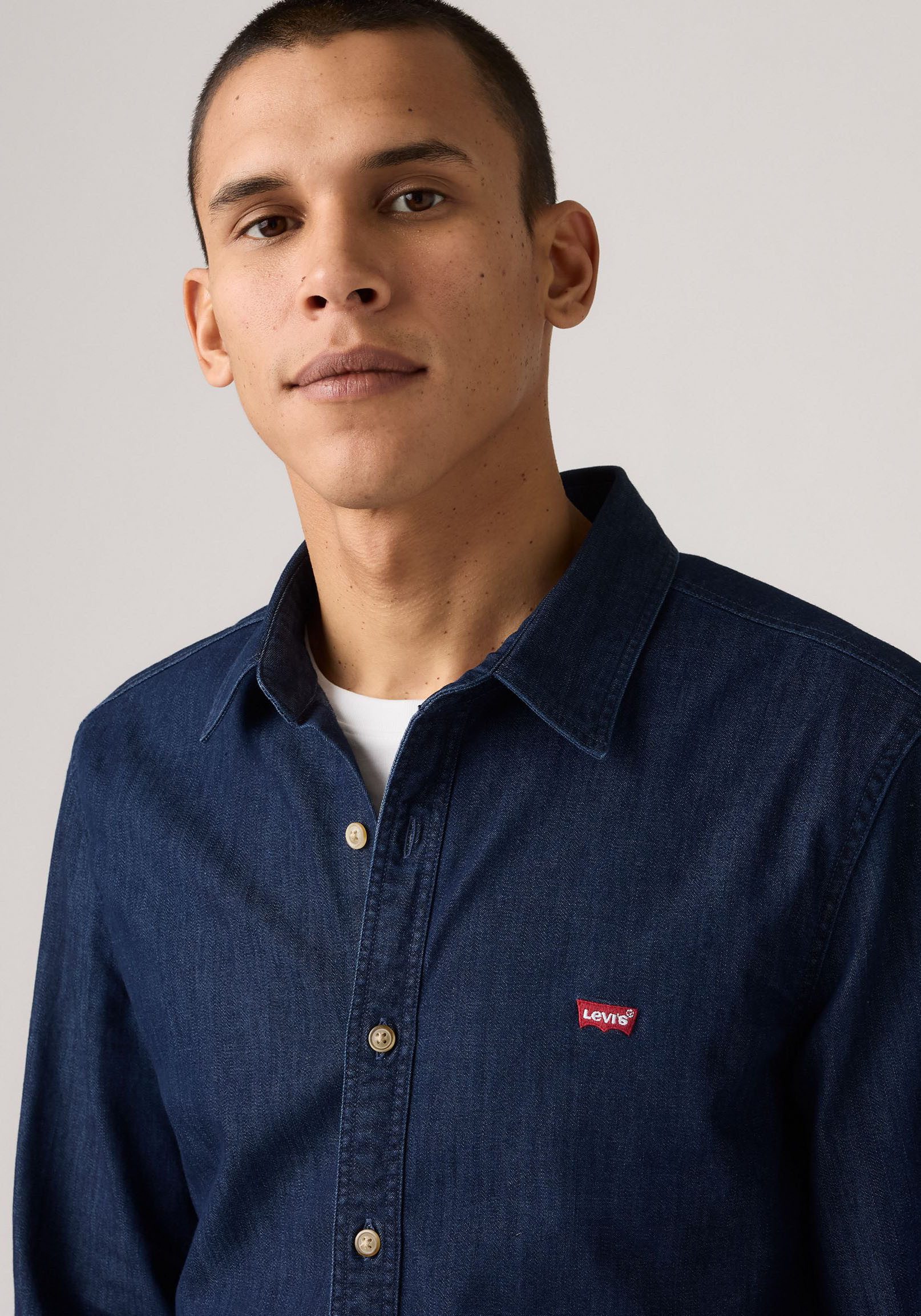 Levi's® Jeans overhemd LS BATTERY HM SHIRT SLIM van onderhoudsvriendelijke katoenmix