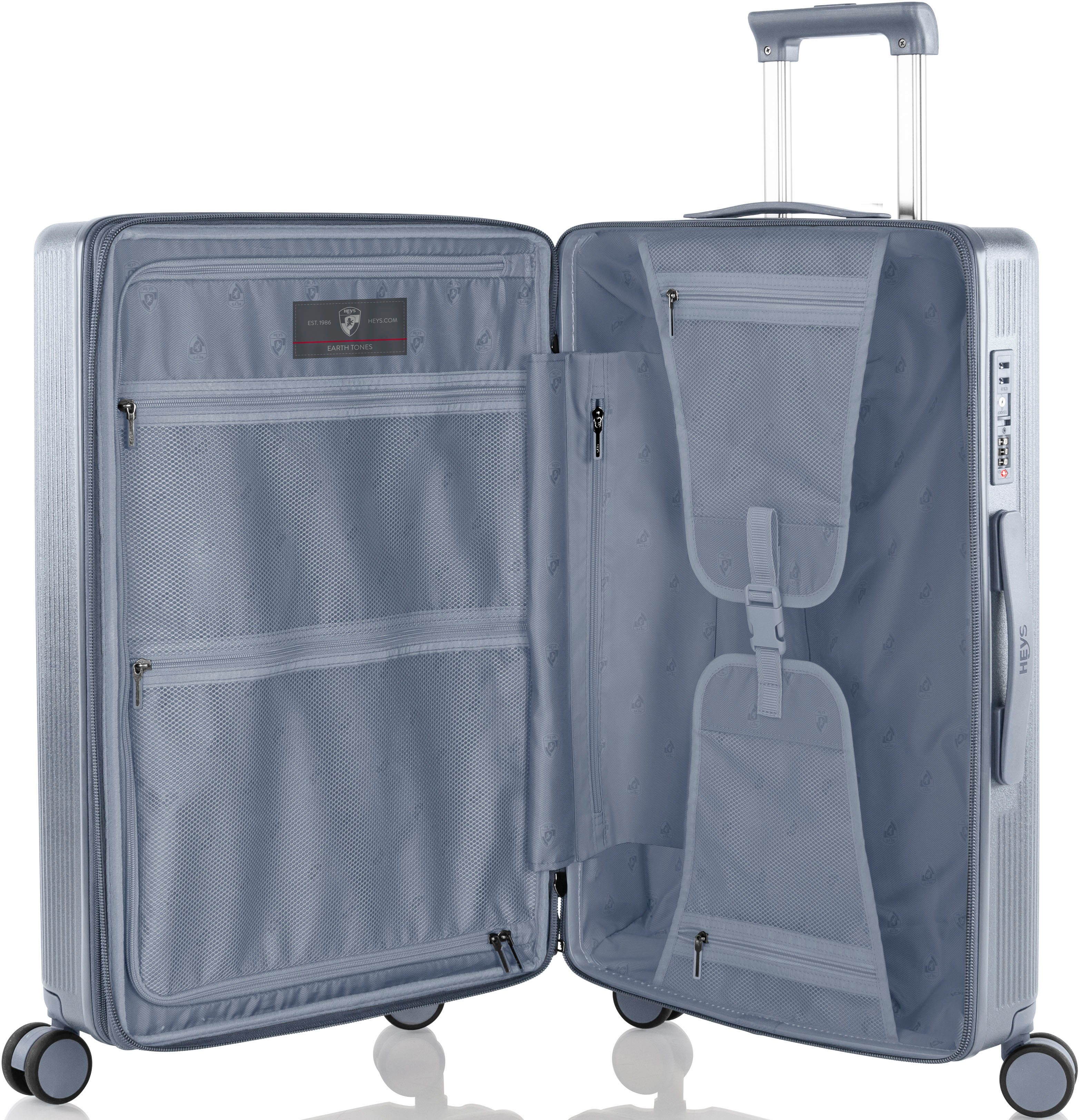 Heys Hardshell-trolley Earthtone verschillende maten en kleuren x Joachim Llambi reisbagage TSA-slot volumevergroting