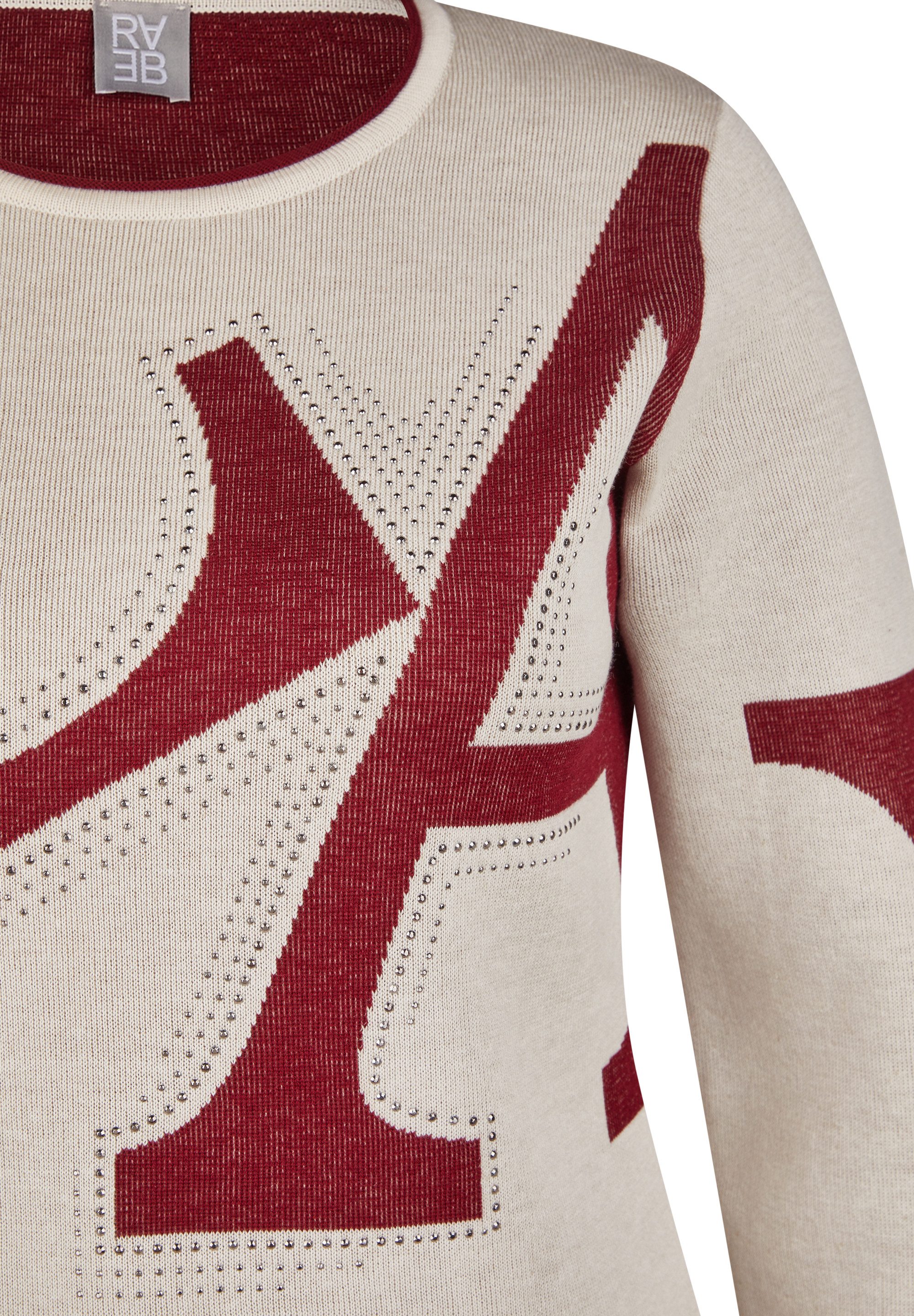 Rabe Gebreide trui met grafisch patroon