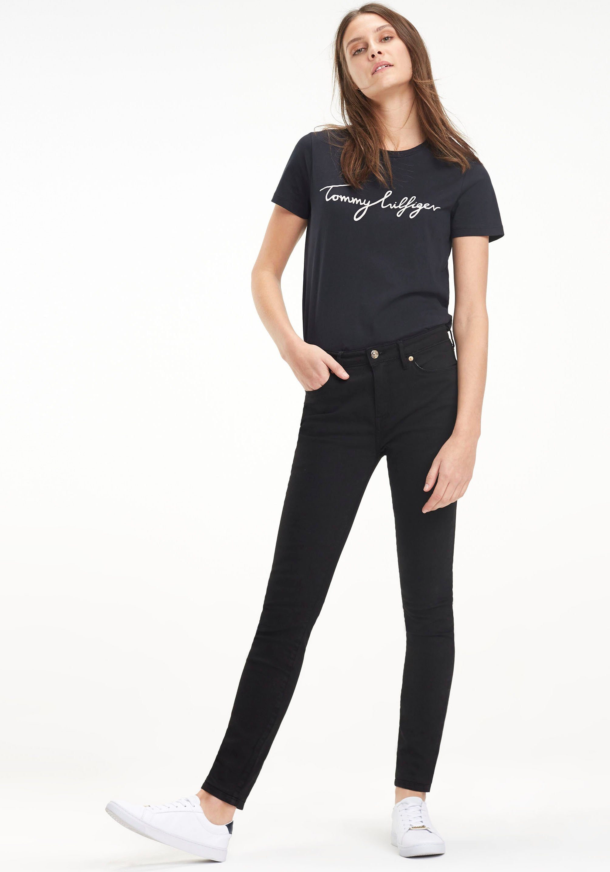 Tommy Hilfiger Skinny fit jeans HERITAGE COMO SKINNY RW met tommy hilfiger logo-badge (TH FLEX COMO SKINNY RW)