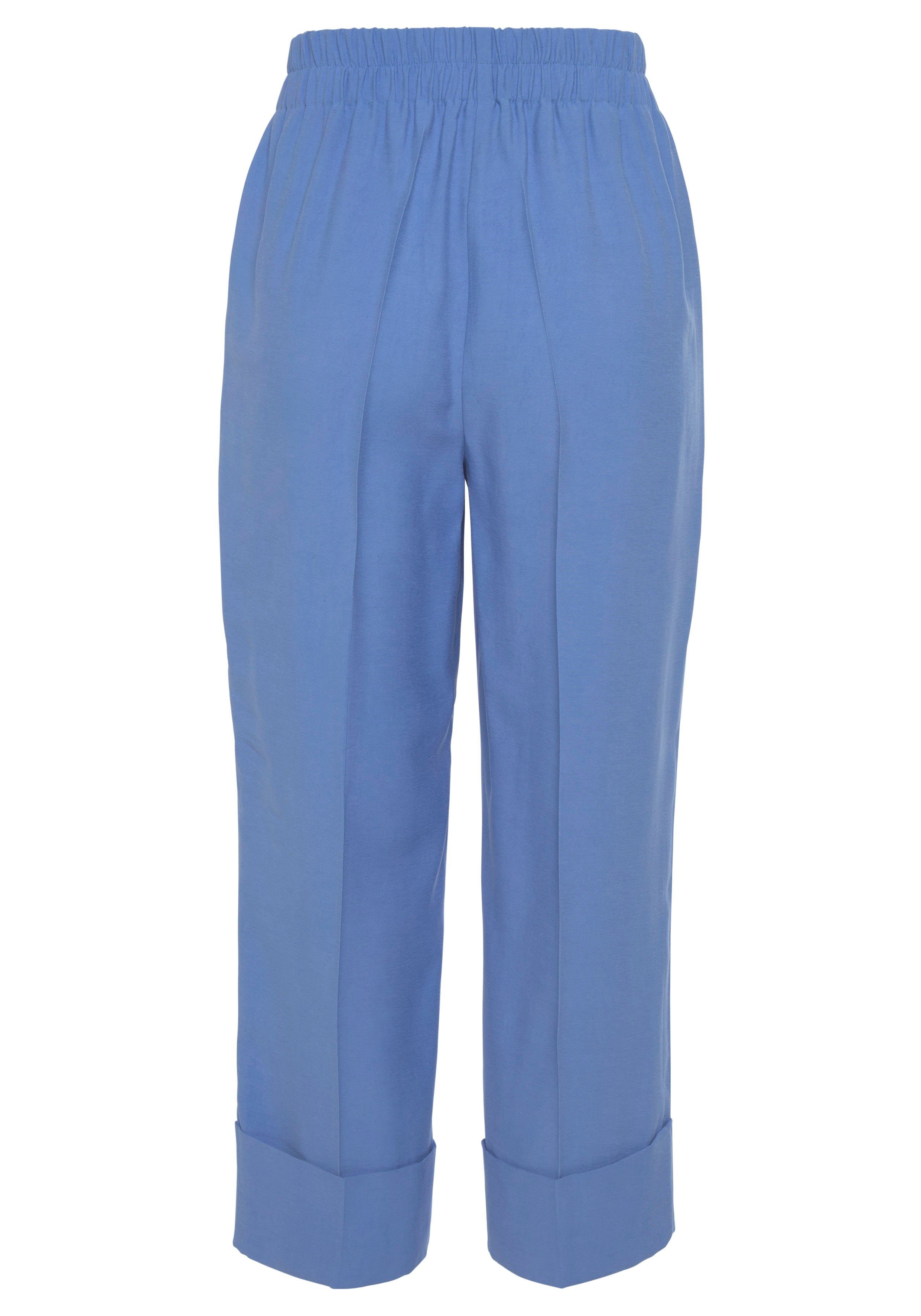 Lascana Comfortbroek met brede omslagzoom