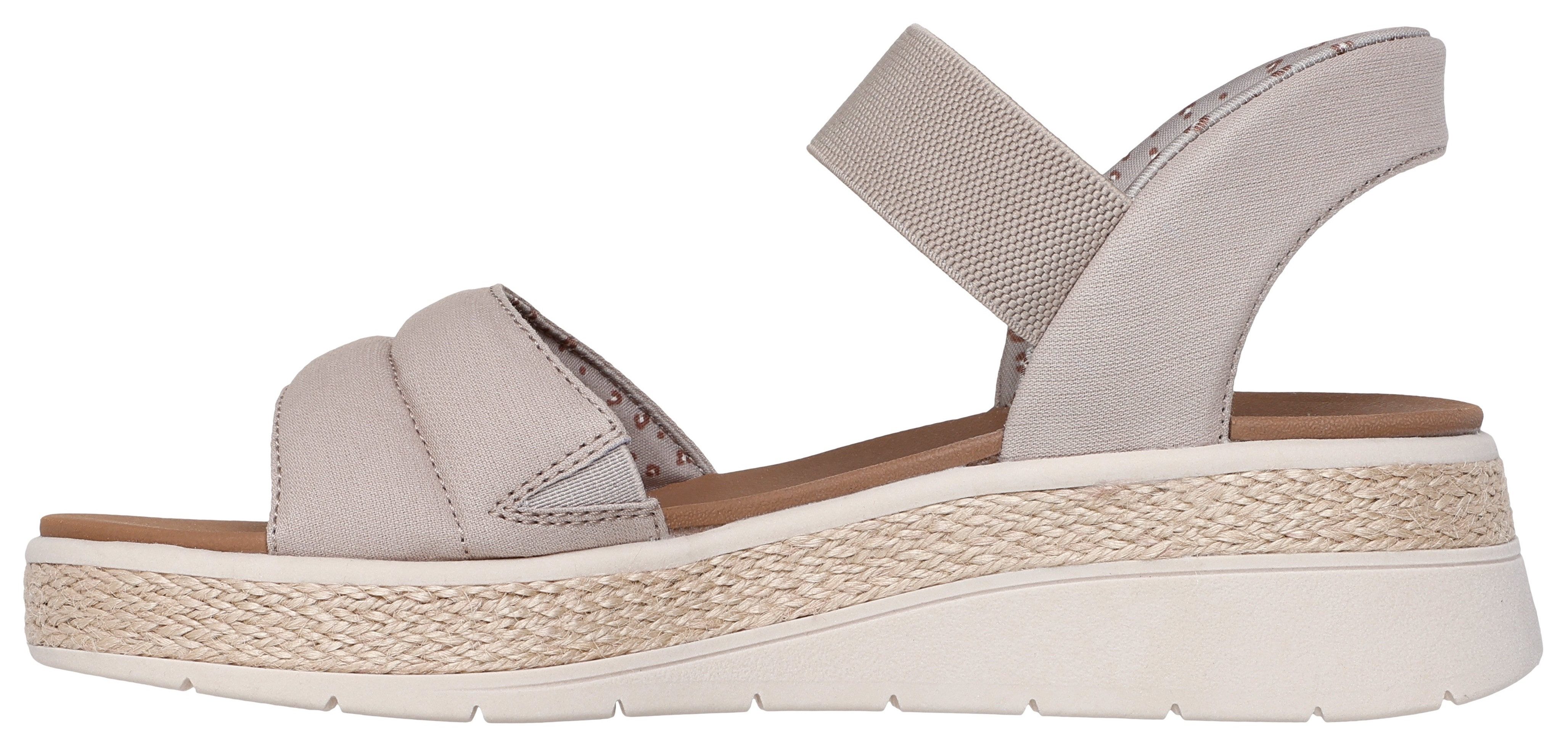 Skechers Sandalen BOBS SUN RAY , wig sandaal, sandalette, plateausandaal met plush foam
