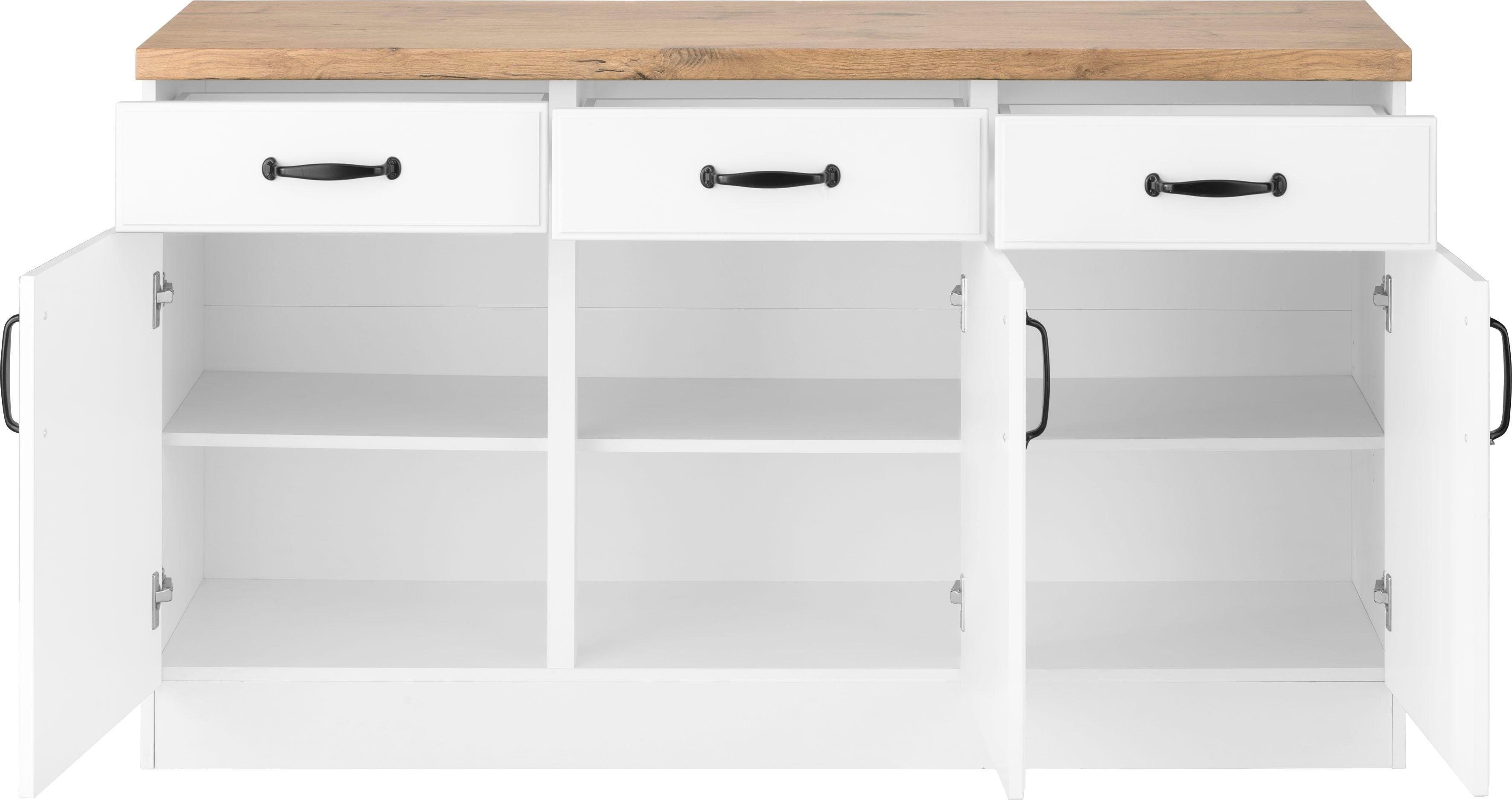 wiho Küchen Onderkast Erla 150 cm breed met vakkenfront