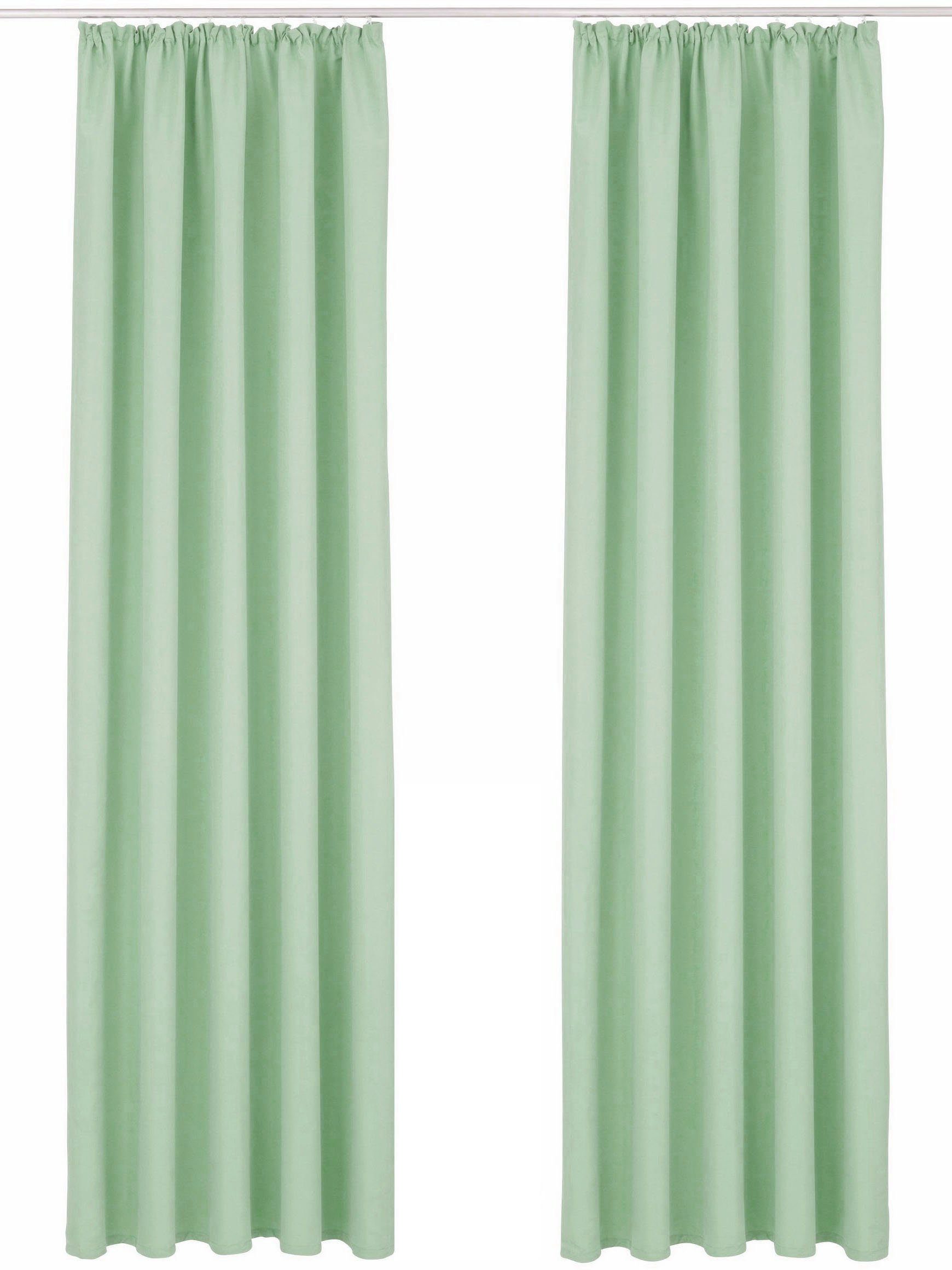 Home affaire Gordijn Parry 2-pack, ondoorzichtig, monochroom, basic, effen, bestseller (2 stuks)