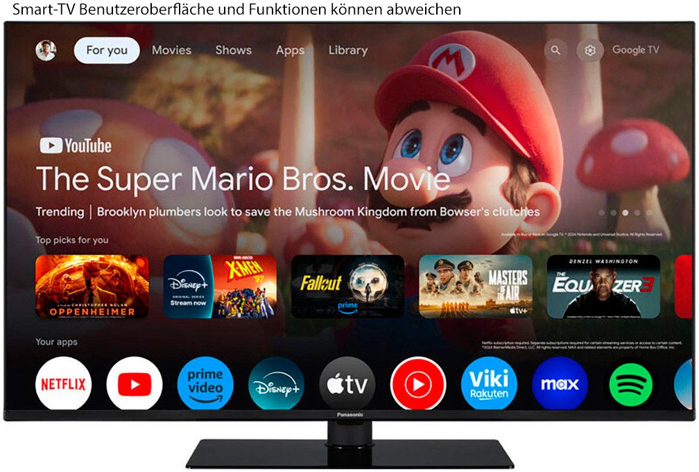 Panasonic Led-TV TN-43W70AEZ, 108 cm / 43", 4K Ultra HD, Google TV - Smart TV