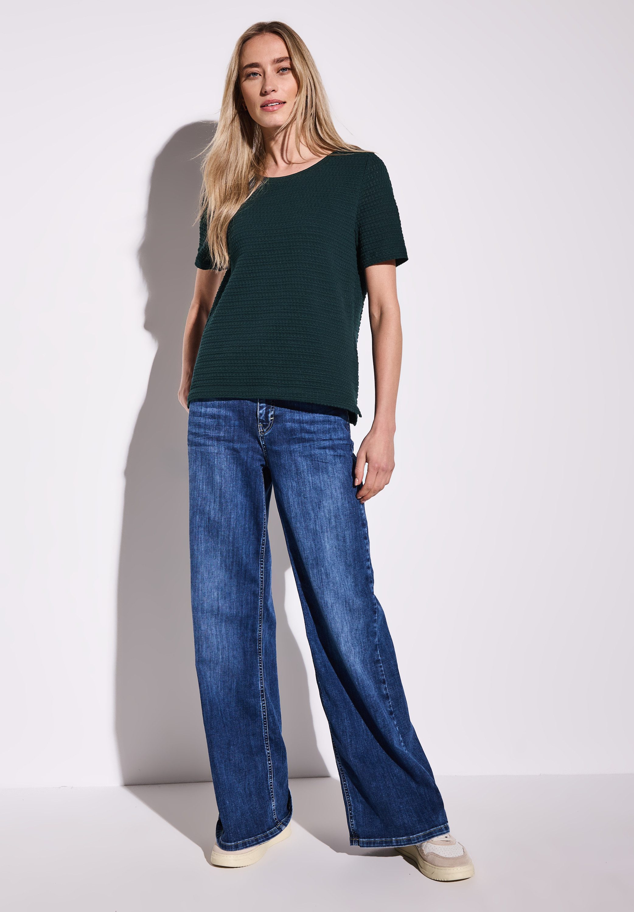STREET ONE T-shirt met structuurpatroon