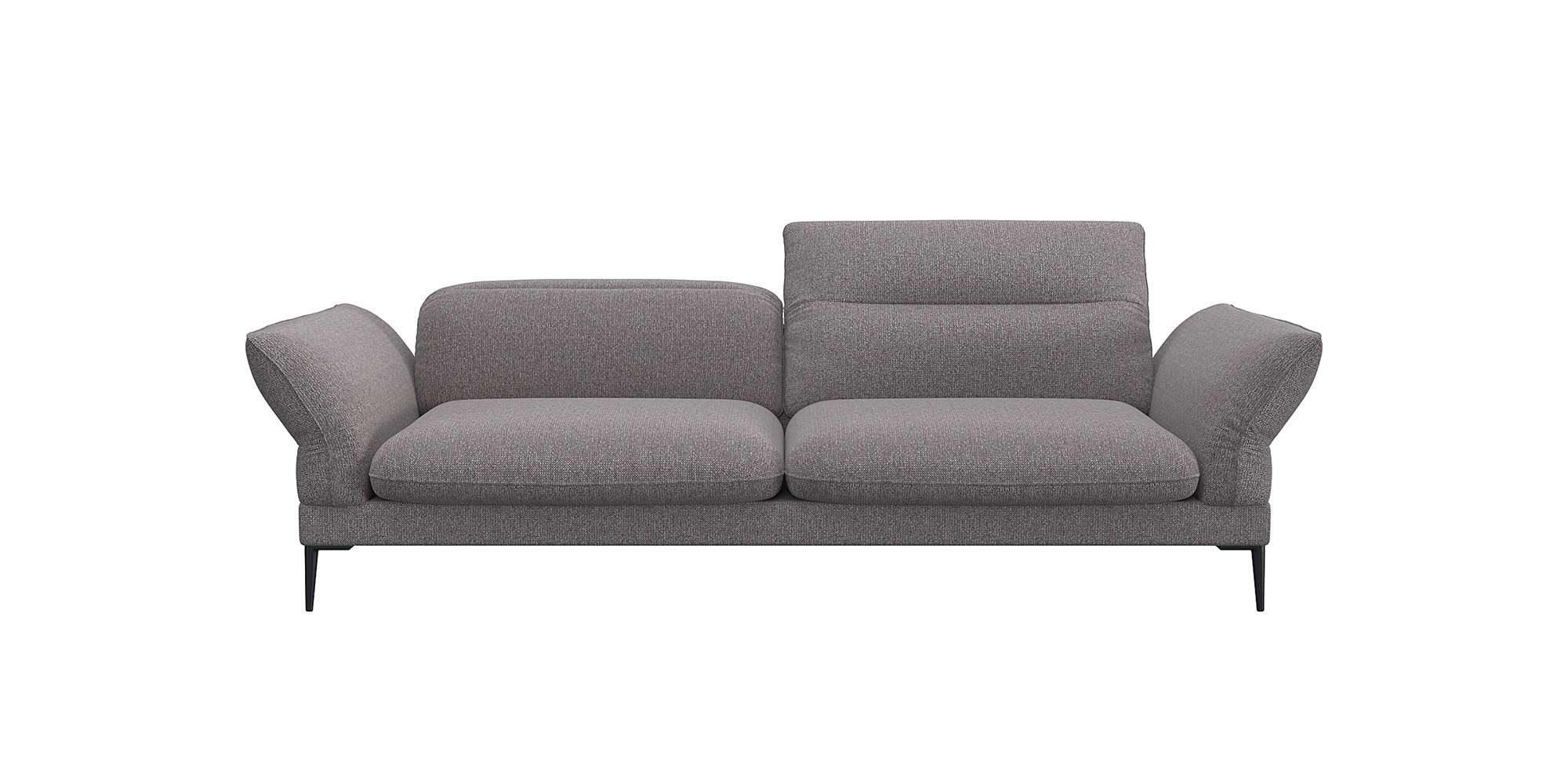 FLEXLUX 3-zitsbank Salino, functie-sofa, relaxsofa Bank met arm- en hoofdeinde verstellingen, koudschuim & staalgolven