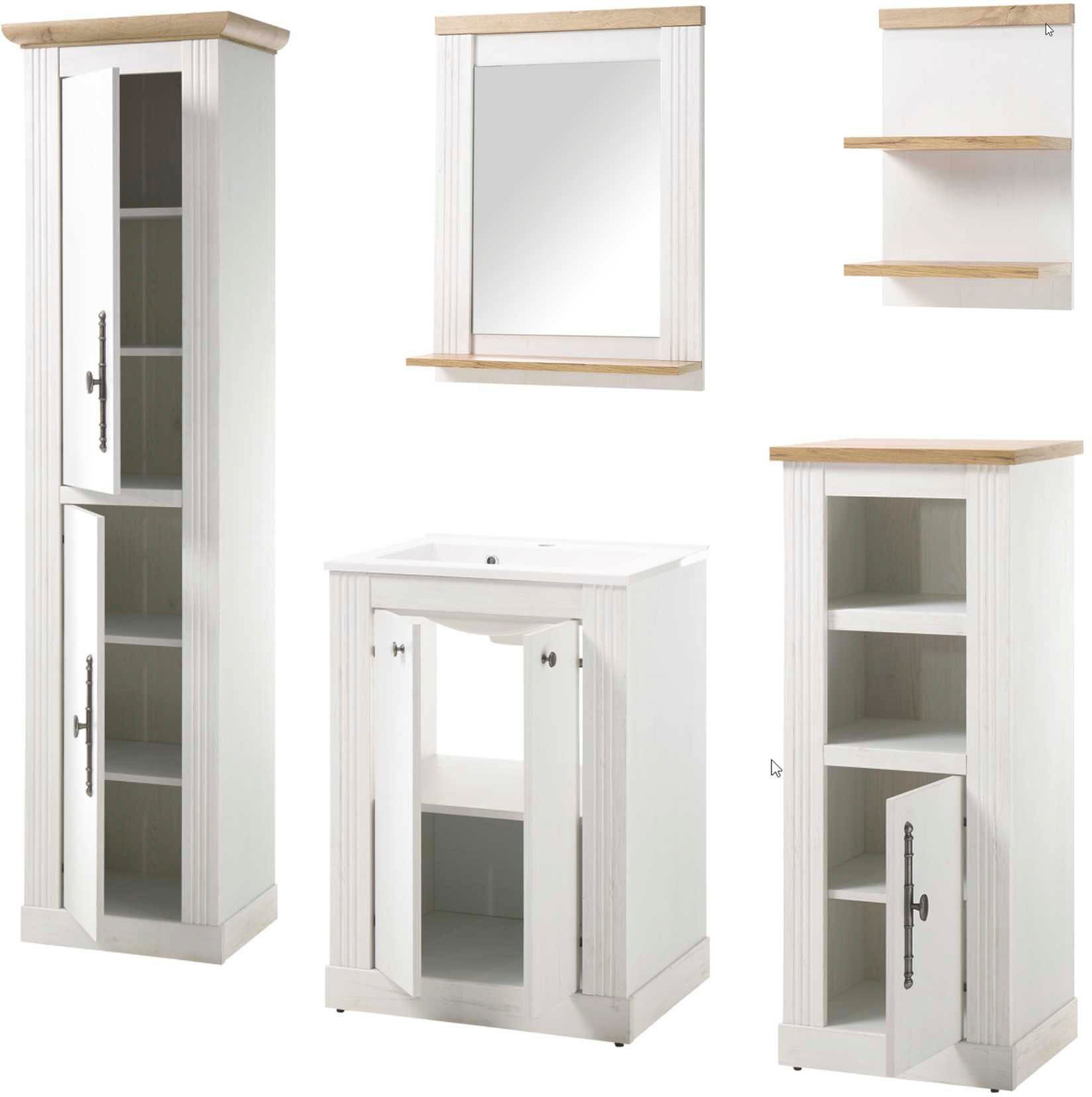 Home affaire Badkamerserie WESTMINSTER, badkamer in landhuisstijl, 5-delig badkamer (5-delig)
