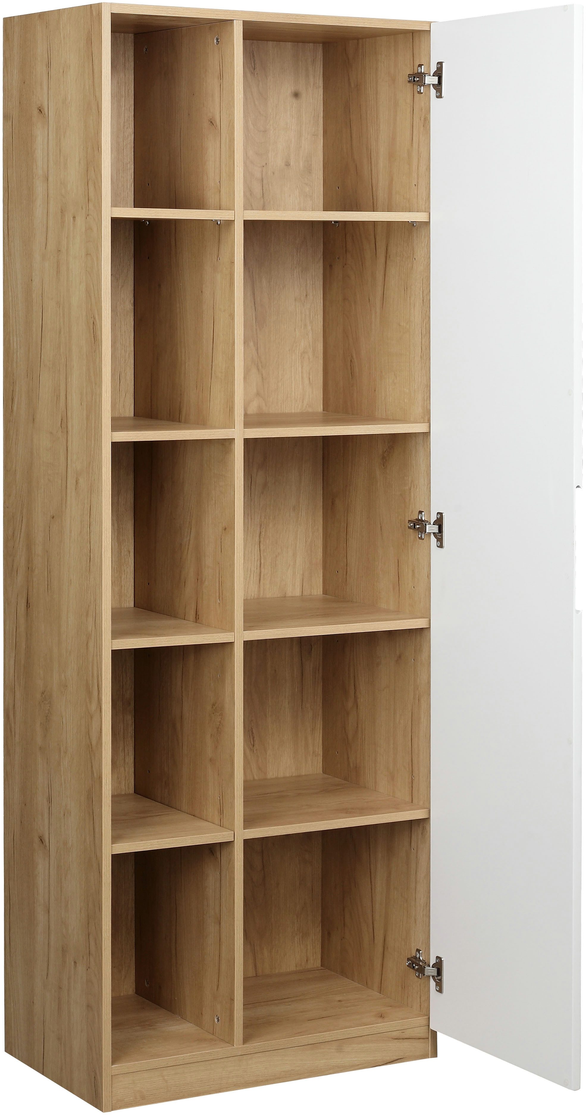andas Archiefkast Lund met grepen en hoogglans front, 10 vakken, hoogte 180 cm