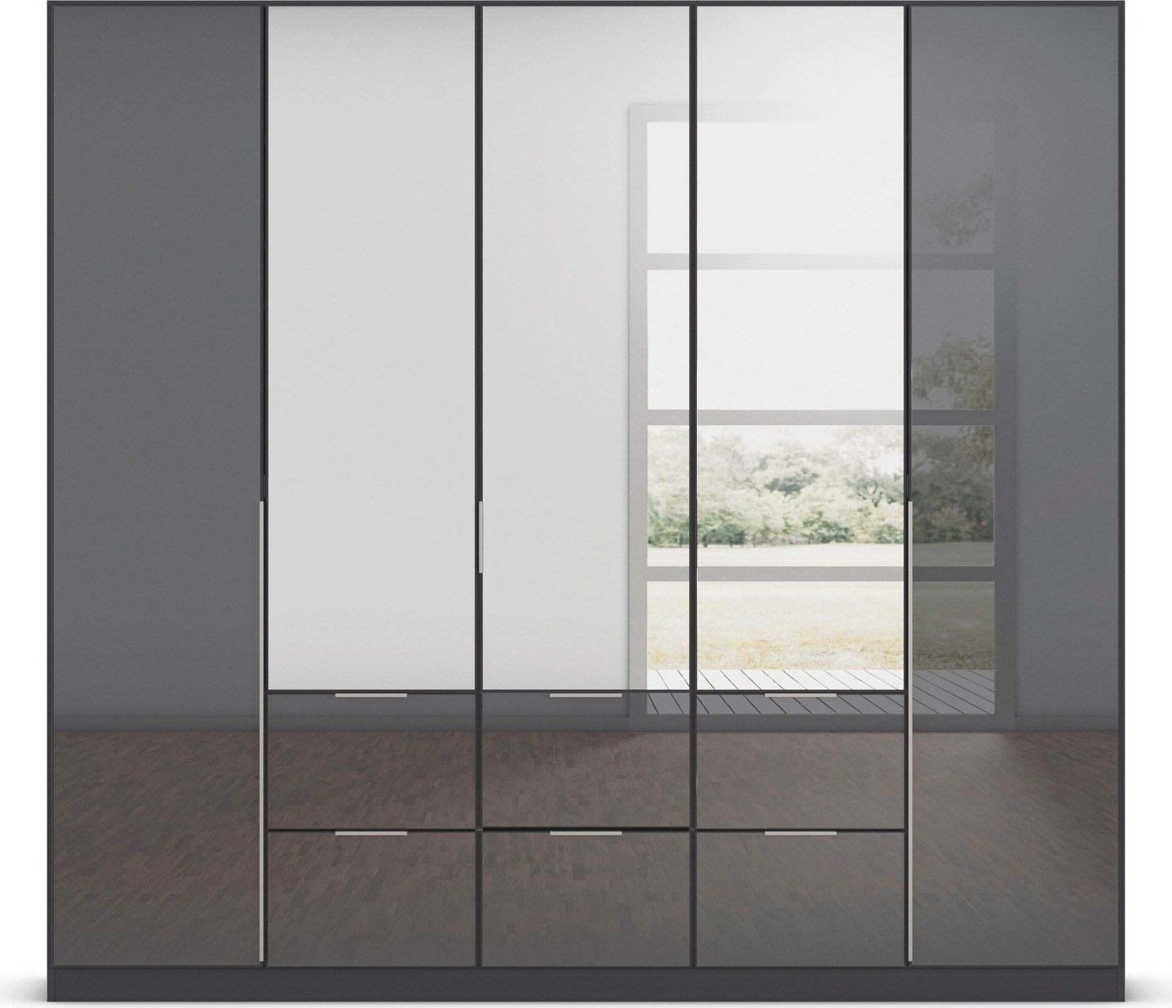 rauch Draaideurkast Kledingkasten kast garderobe AGORDO met glazen front