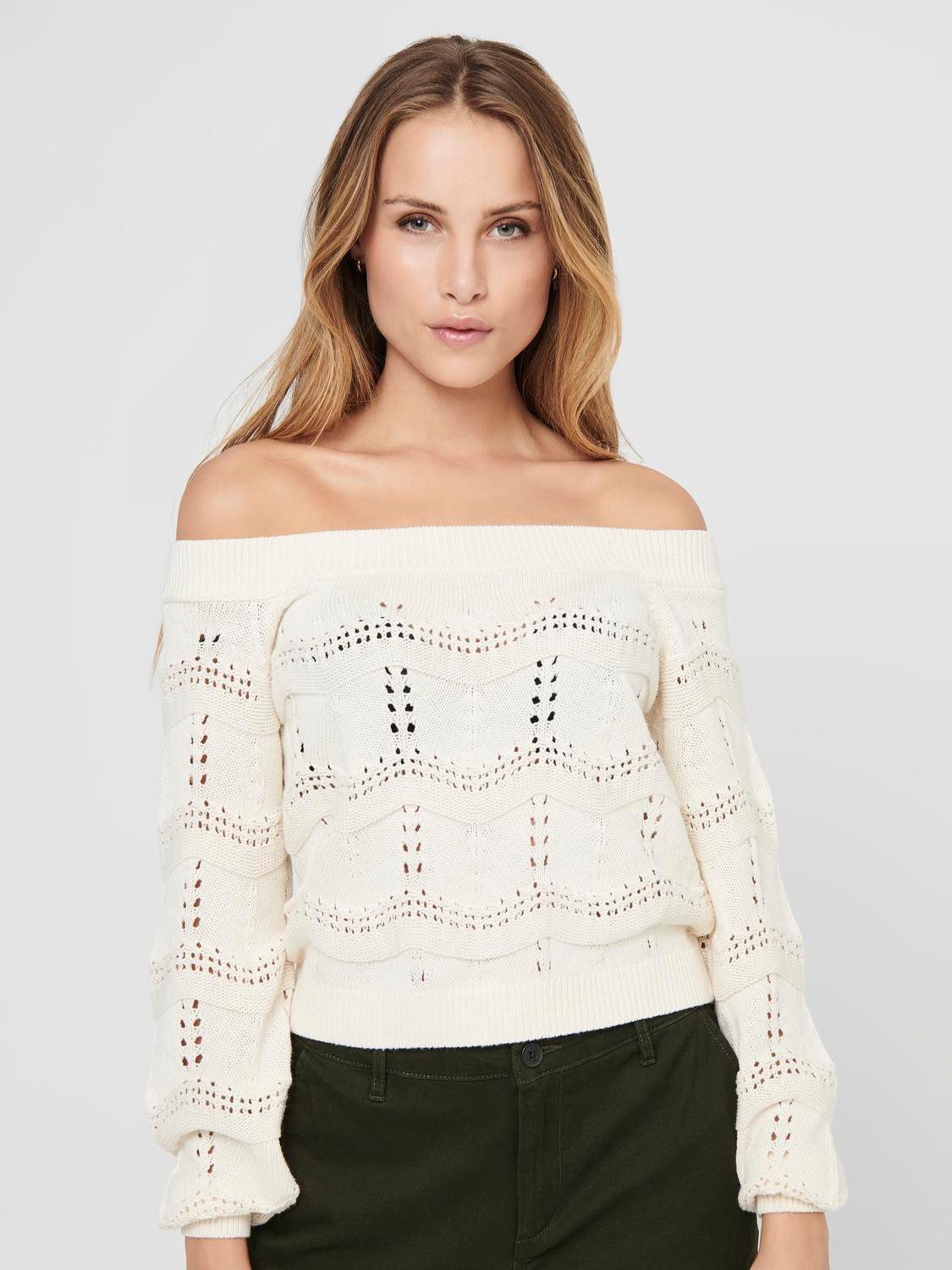 Only Gebreide trui ONLVILDA LIFE L/S PULLOVER KNT NCA