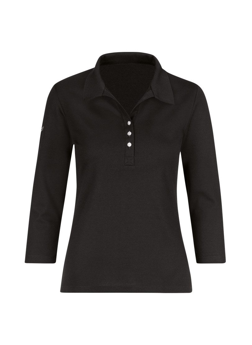 Trigema Poloshirt TRIGEMA poloshirt met kristallen (1-delig)