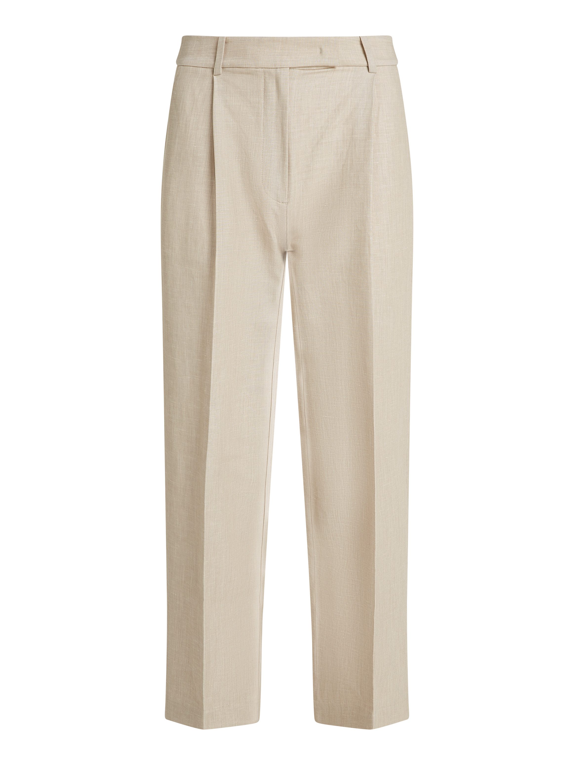 Tommy Hilfiger Geweven broek LINEN MIX PLEATED TAPERED PANTS