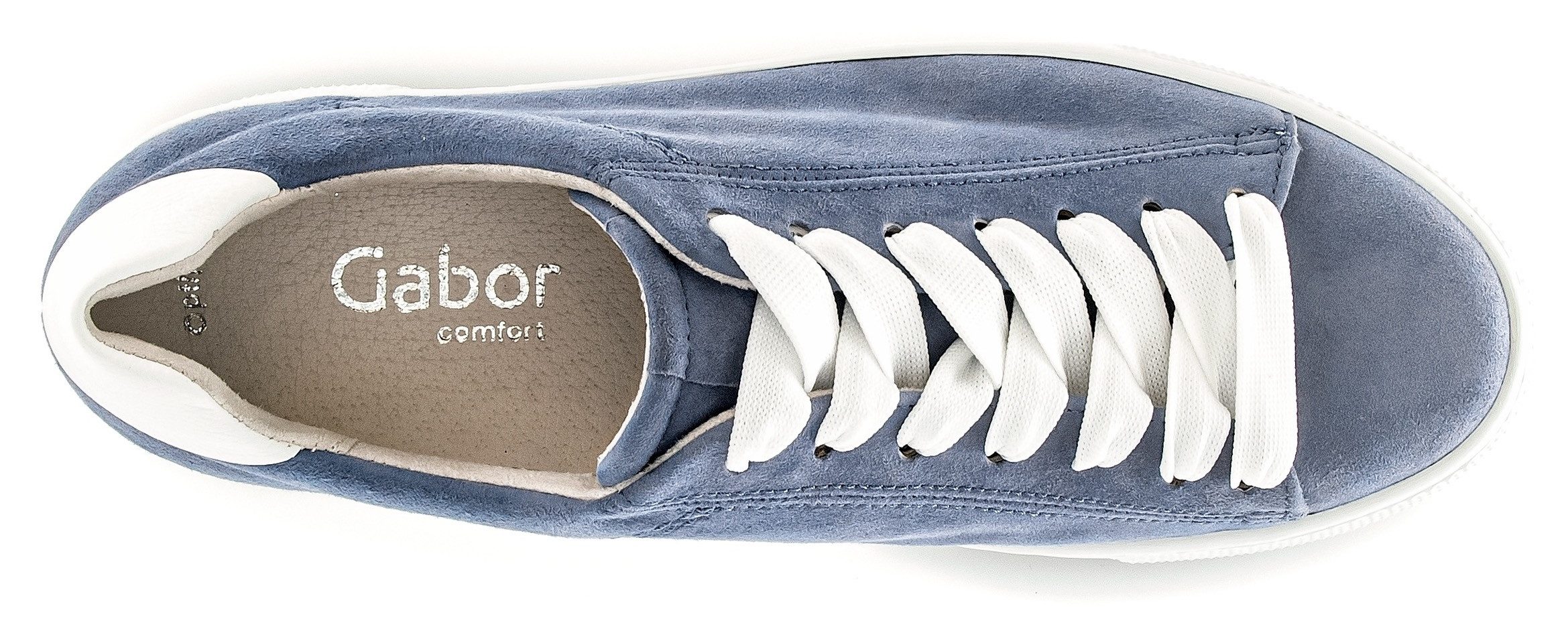 Gabor Plateausneakers Florence , vrijetijdsschoen, lage schoen, veterschoen met decoratieve stiksels, g-breedte