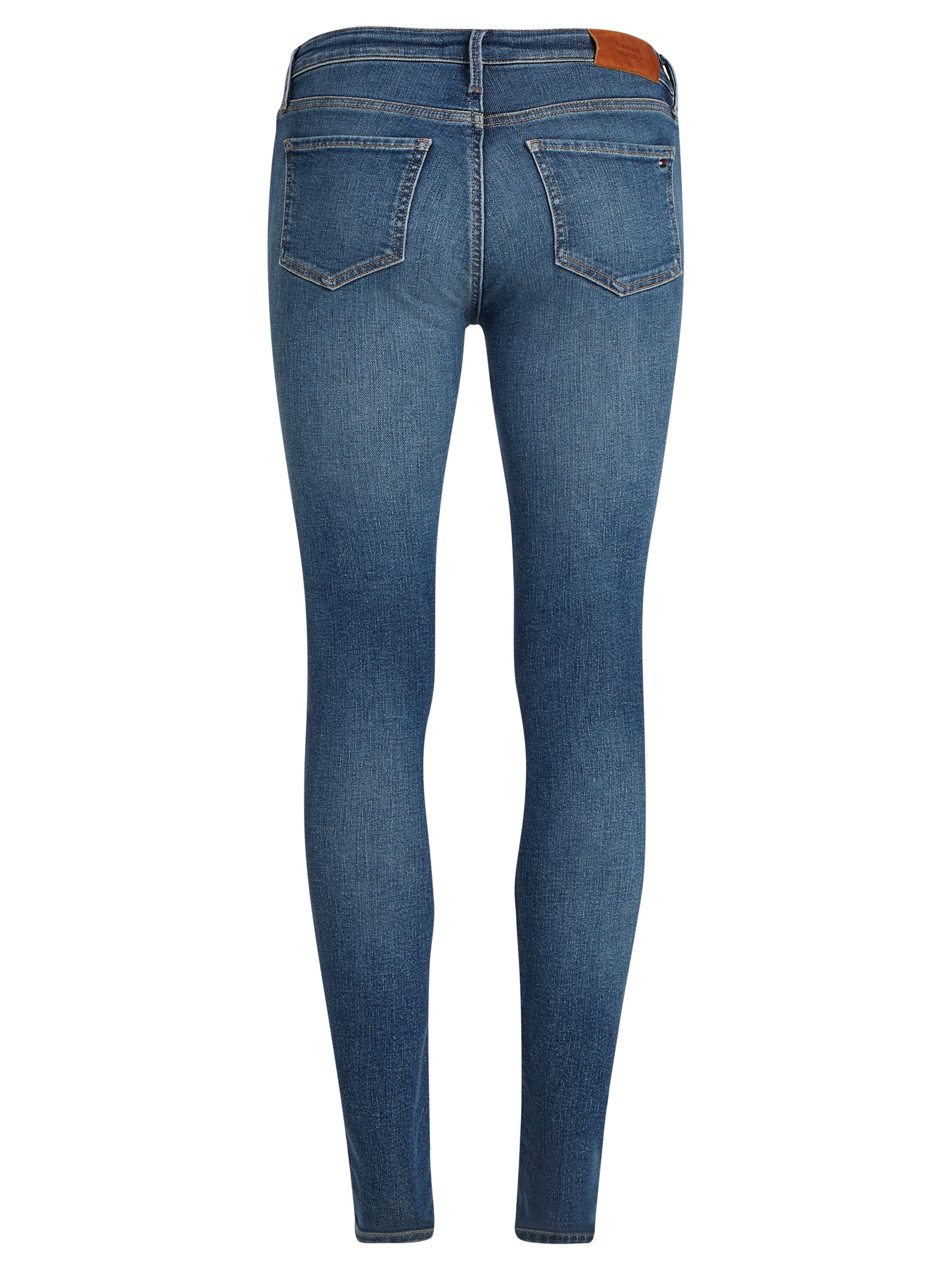 Tommy Hilfiger Skinny fit jeans COMO SKINNY RW BLACK met tommy hilfiger logo-badge