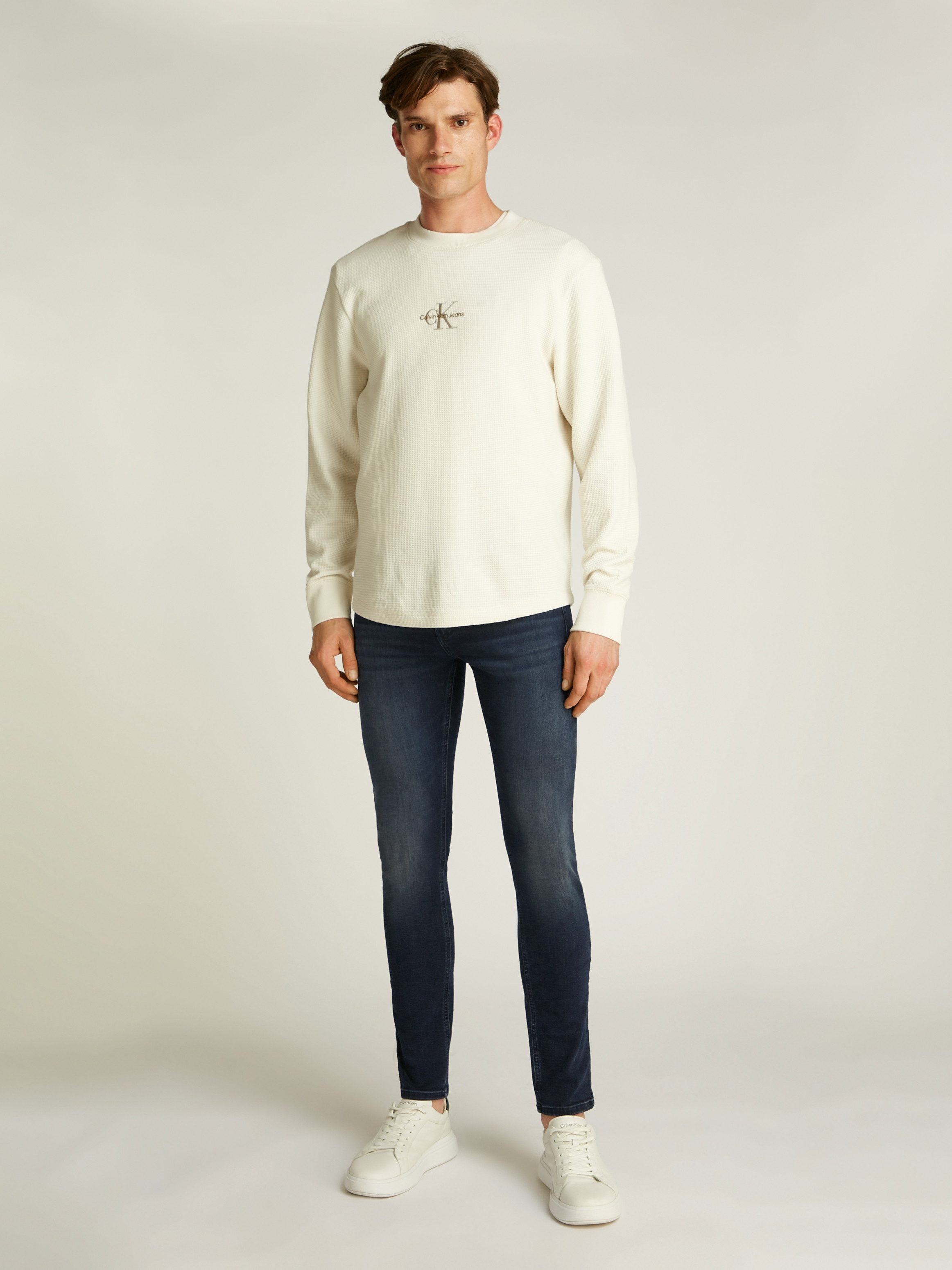 Calvin Klein Stretch jeans Skinny Muntzakje logo borduursel