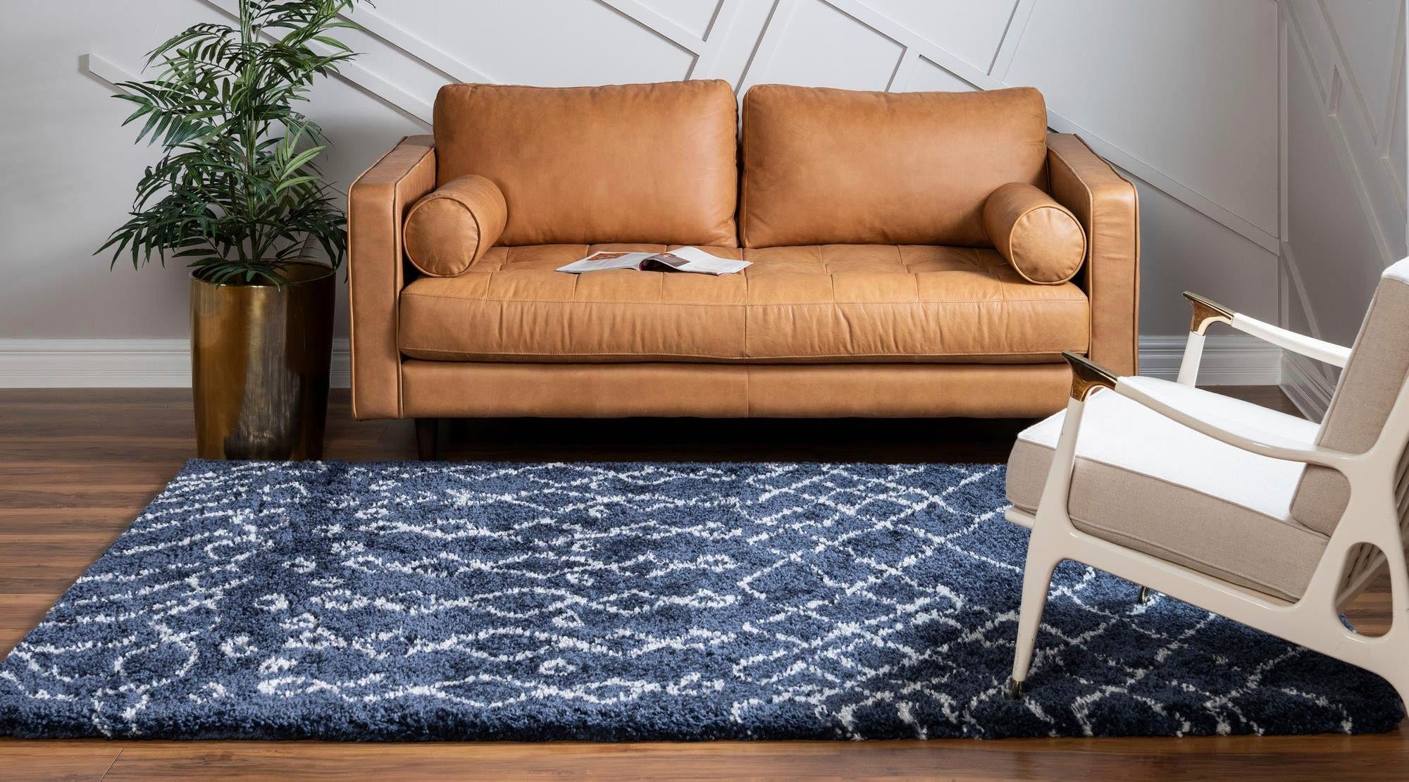 Myflair Möbel & Accessoires Hoogpolig vloerkleed Temara shag voorraadopruiming geweven, scandi design, ideaal in de woonkamer & slaapkamer