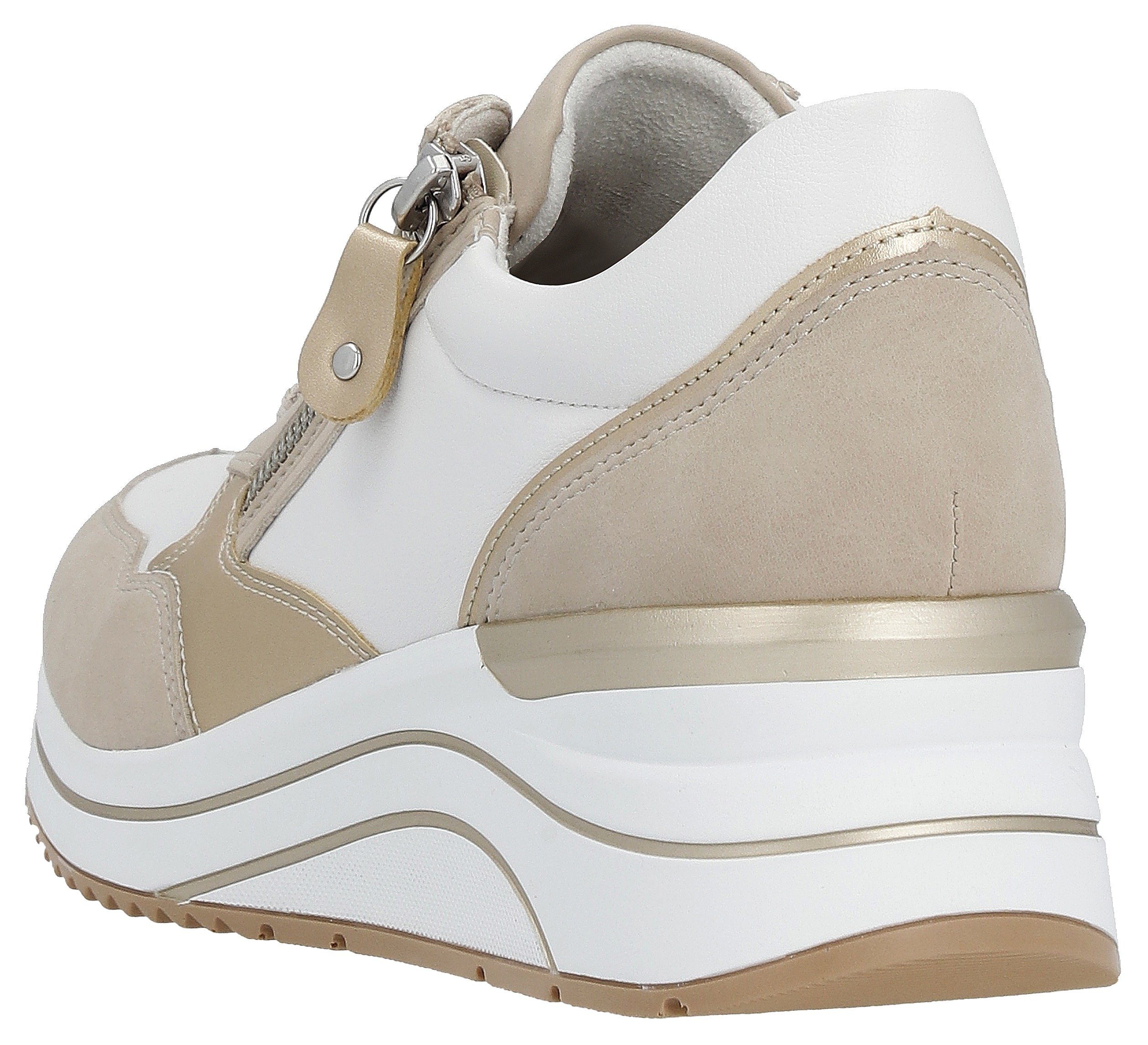 Remonte Sneakers met sleehak , vrijetijdsschoen, lage schoen, veterschoen, vegan verwerking