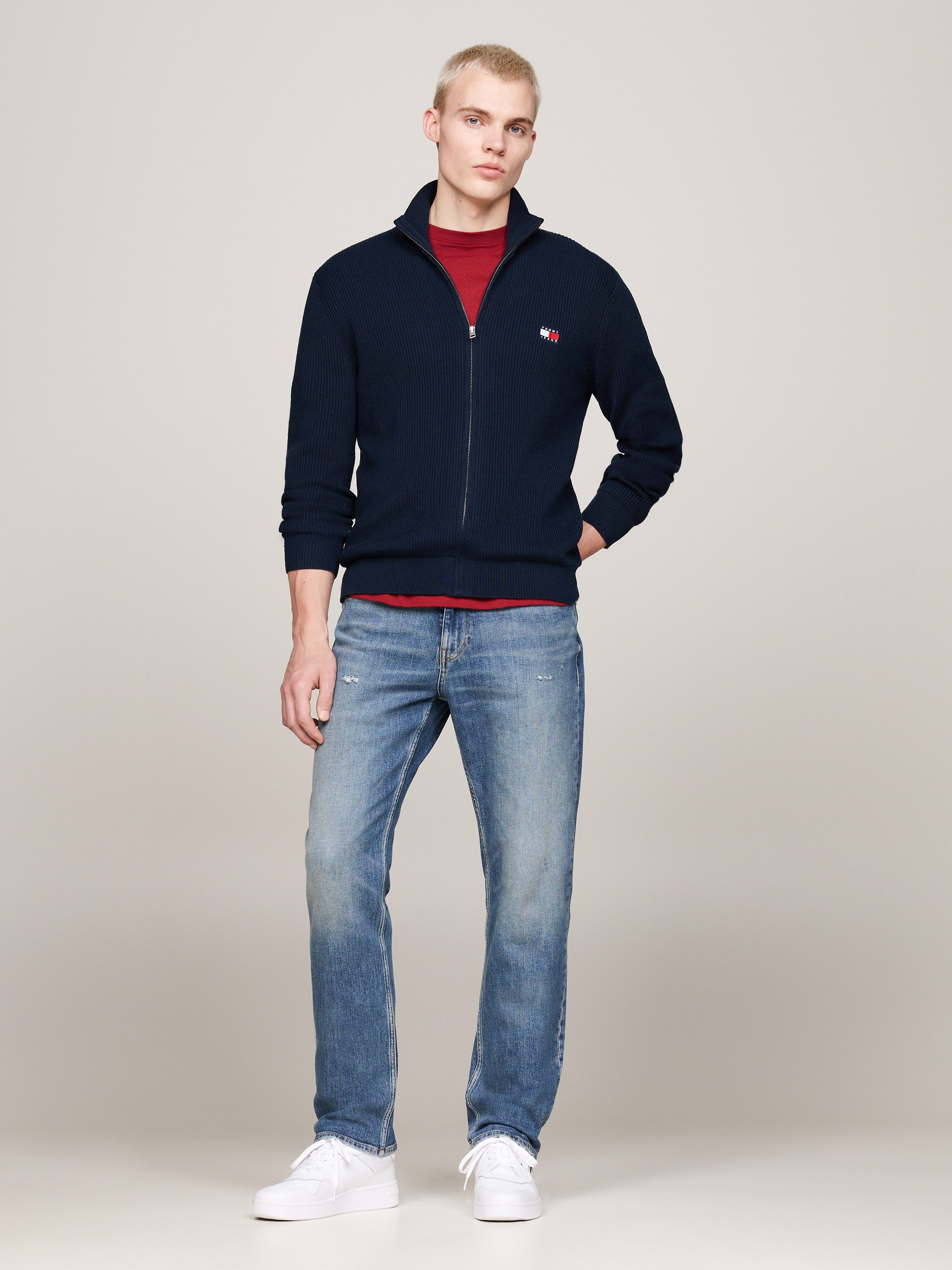TOMMY JEANS Vest TJM SLIM XS BADGE ZIP THRU