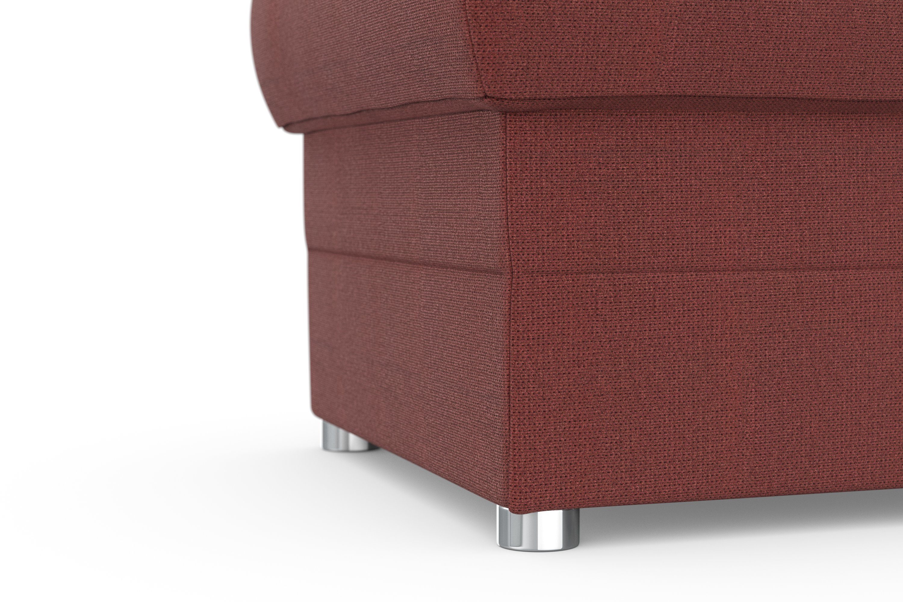 DOMO collection Hocker Pina, compact en comfortabel Bijpassende voetenbank/poef bij de serie