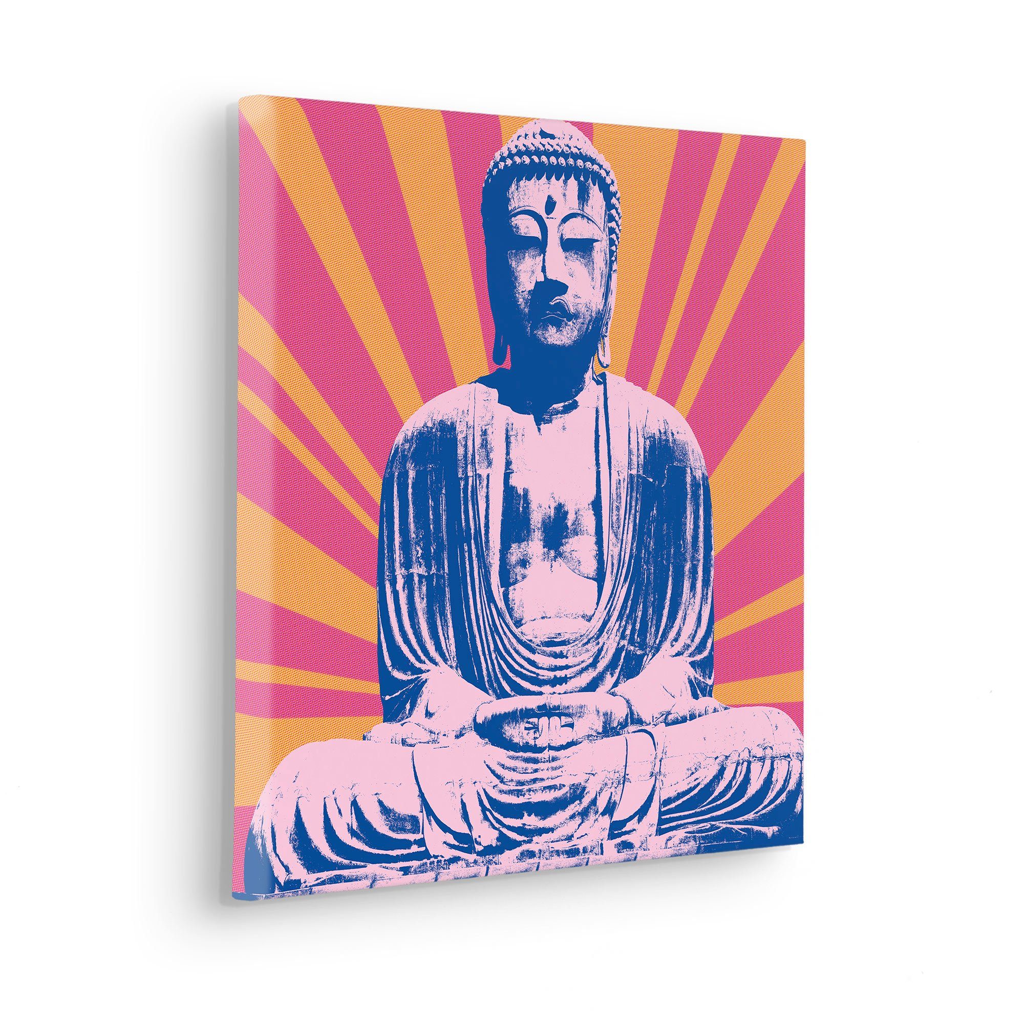 Komar Artprint op linnen Hippie Buddha - Afmeting 40 x 40 cm (1 stuk)