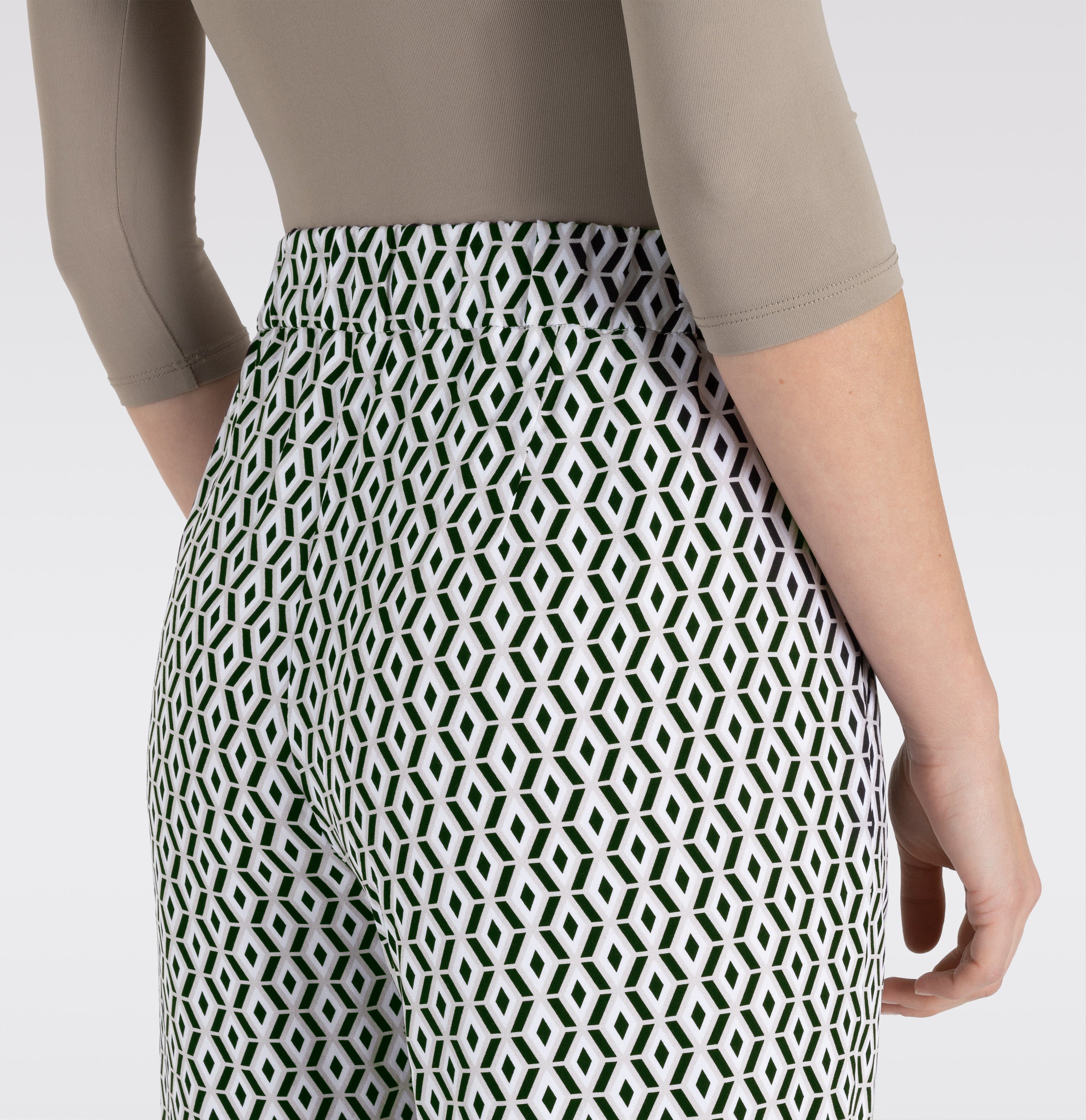 MAC 3 4 broek Chiara Cropped met wijde rechte pijp