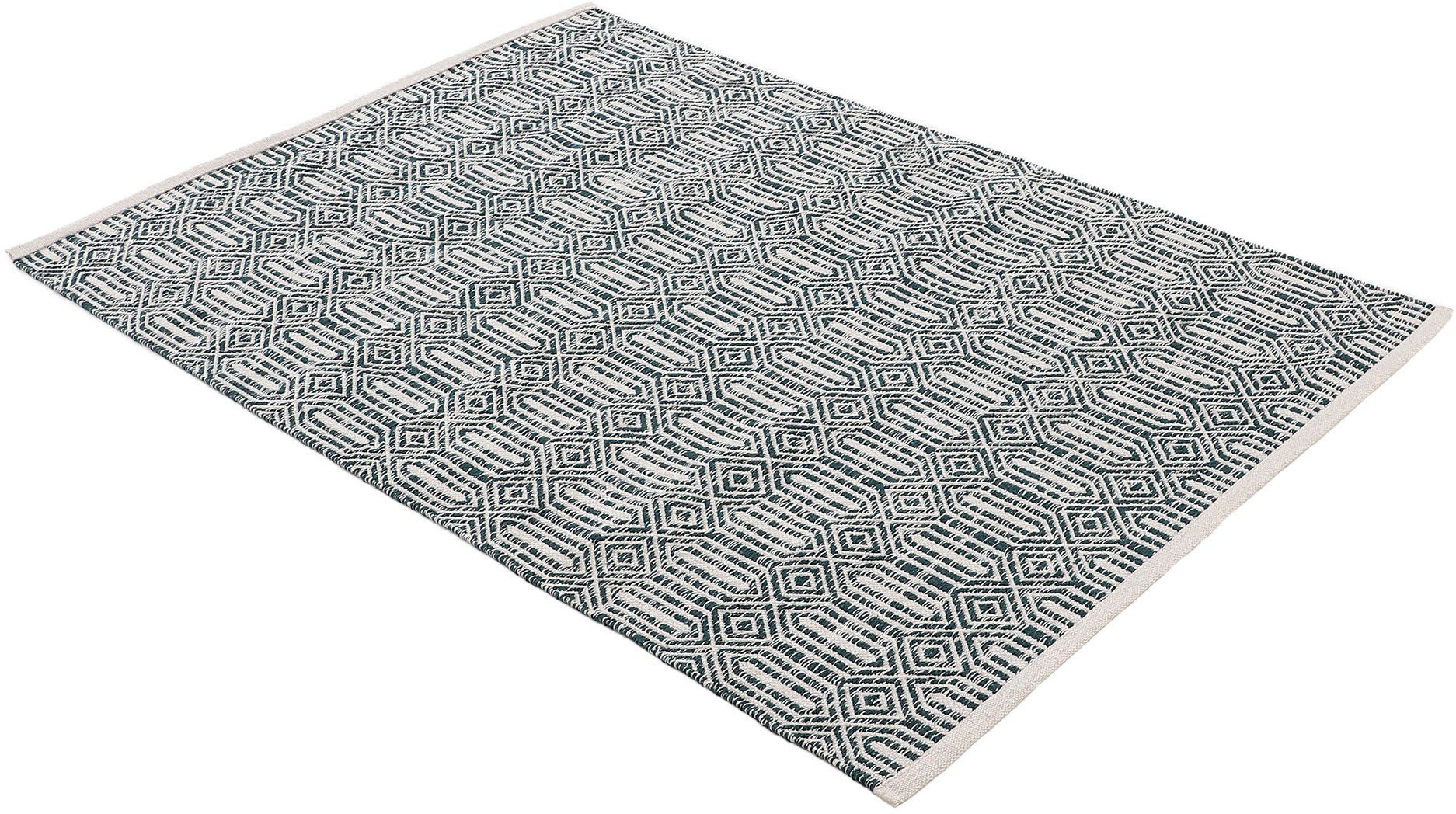 carpetfine Vloerkleed Kelim Oregan Tweezijdig te gebruiken kleed van puur katoen, woonkamer