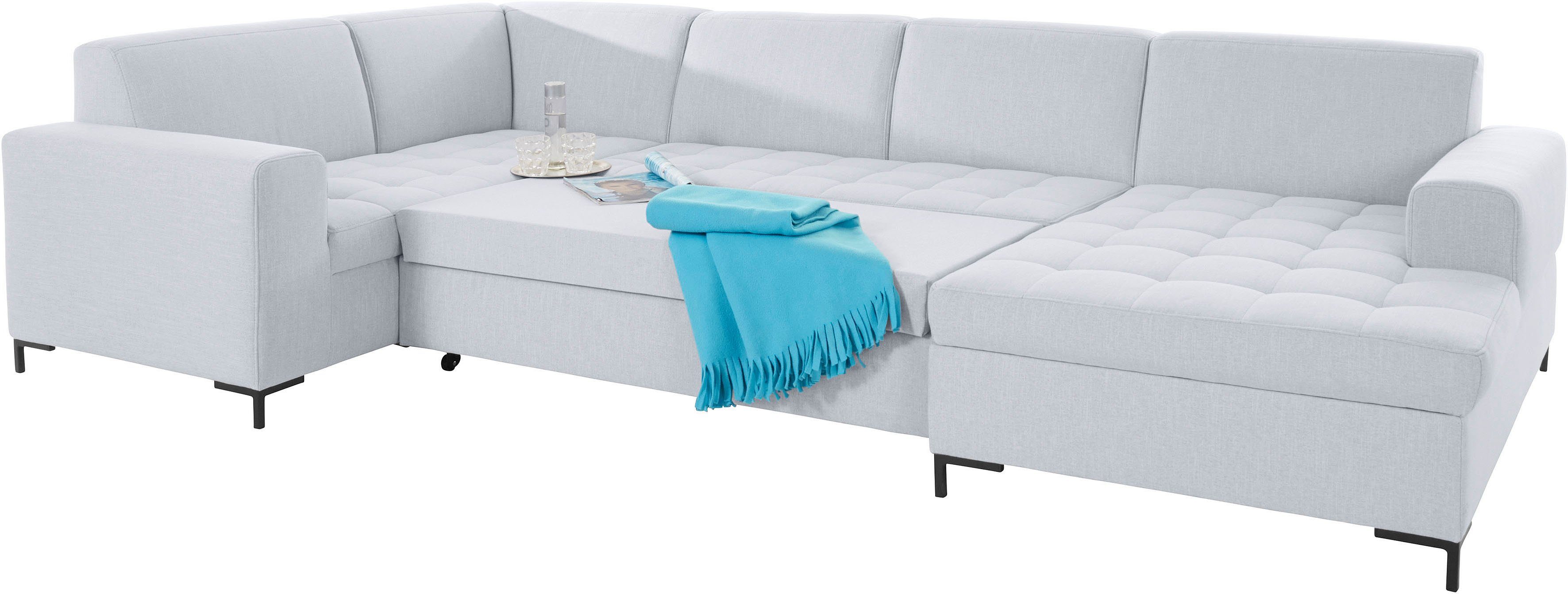OTTO products Zithoek Grazzo, actuele stiksels in de zitting, veel ruimte, U-vorm, Breedte 332cm