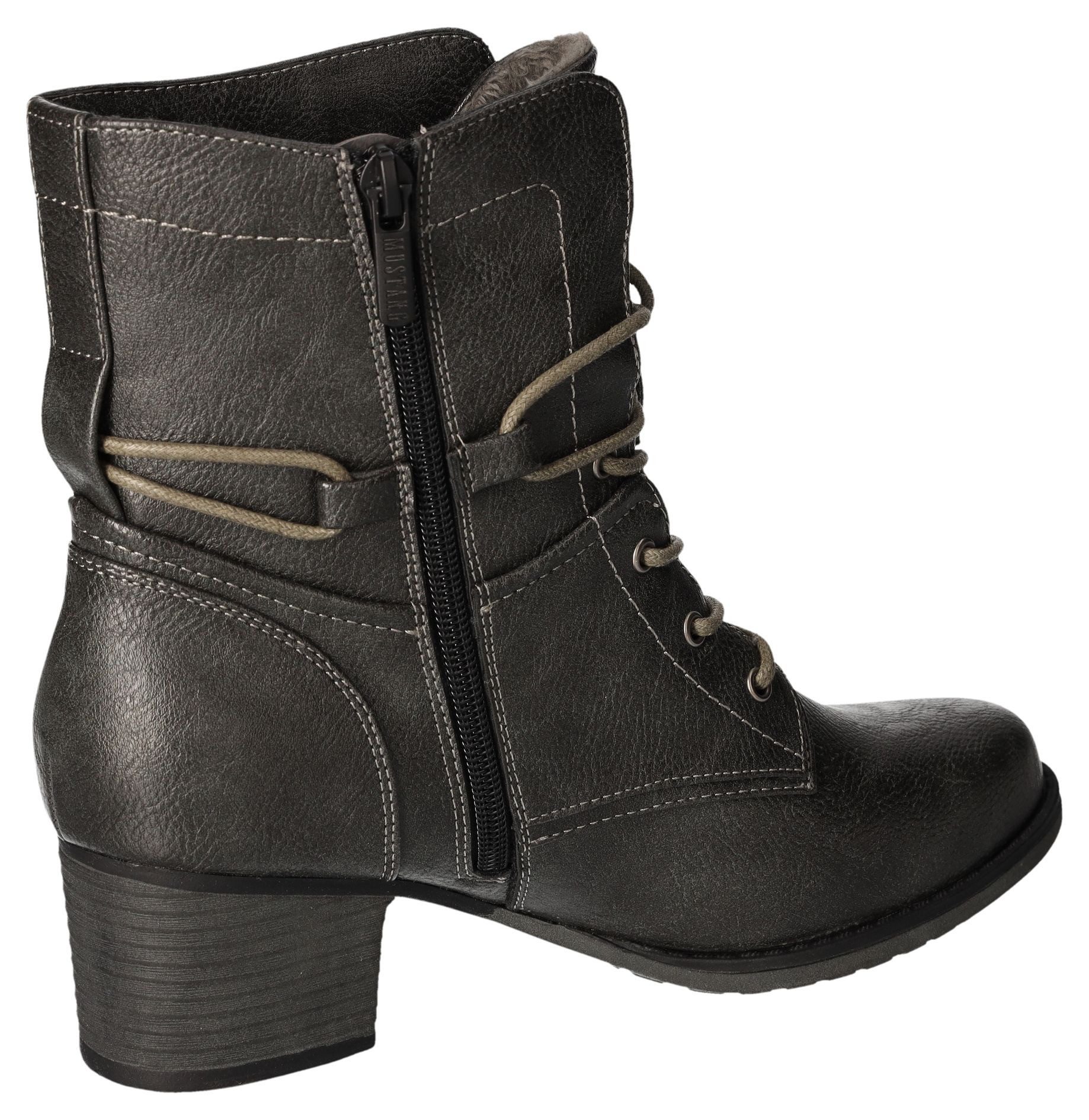 Mustang Shoes Laarsjes Bikerboots, enkellaarsjes met binnenrits