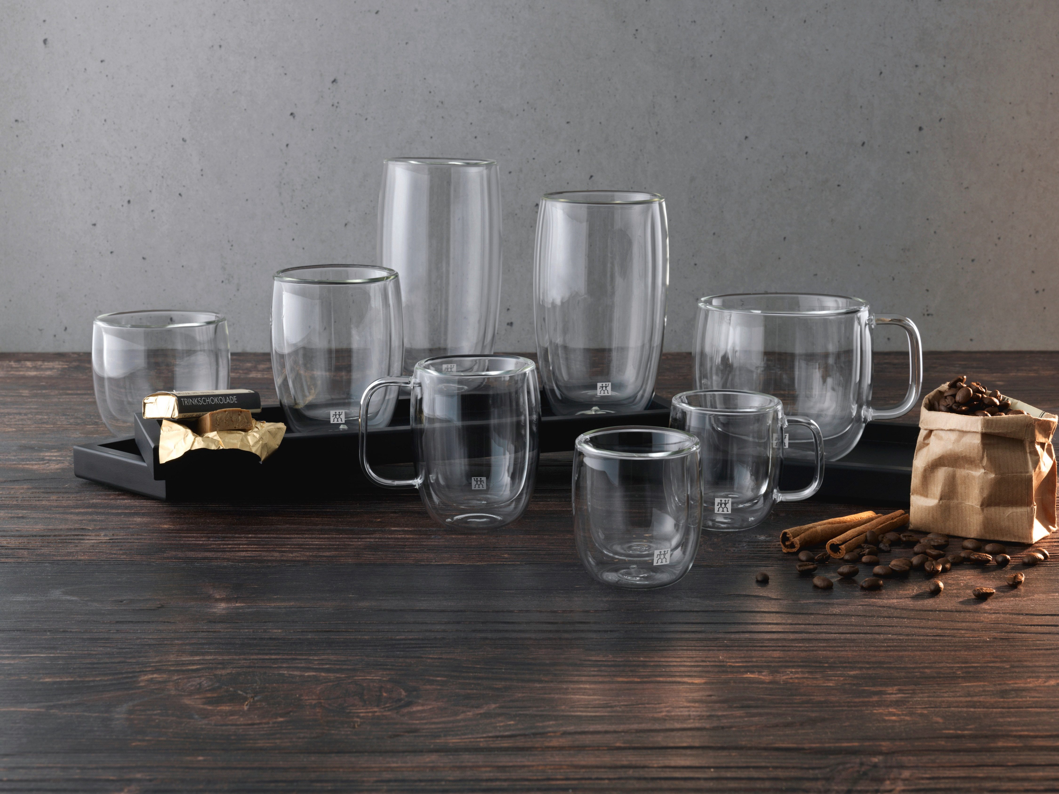 Zwilling Glazenset Koffieglas Sorrento, 2-delige set dubbelwandig, inhoud per glas 200 ml (set, 2-delig)