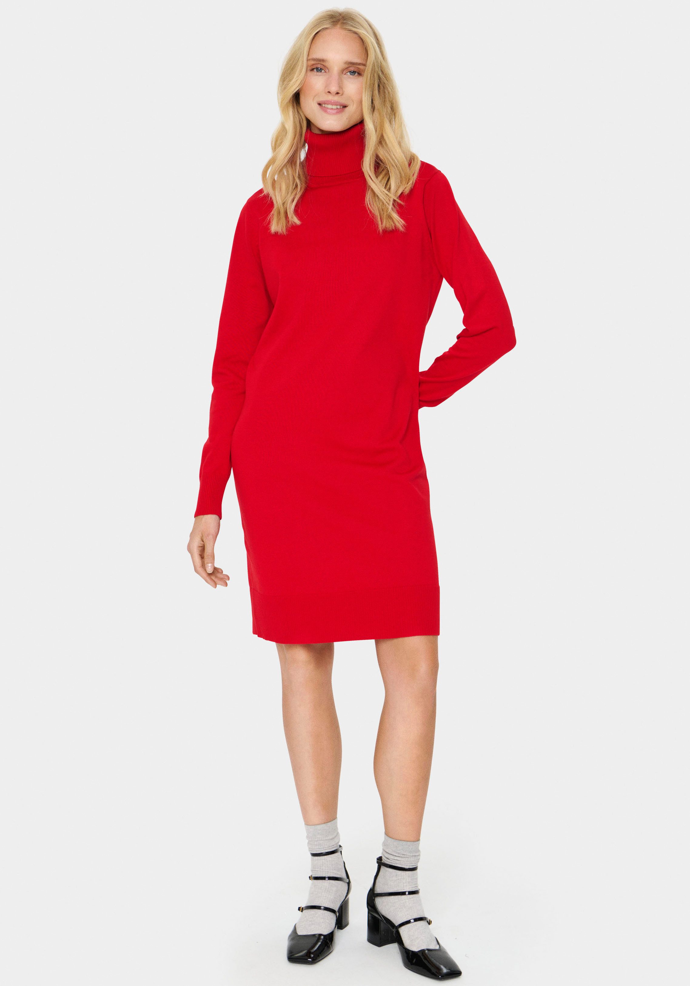 Saint Tropez Gebreide jurk U6801, MilaSZ Rollneck Dress