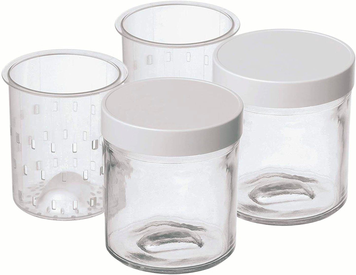 Cuisinart Yoghurtglazen YM402E voor yoghurtbereider van plastic, 2 stuks (set, 2-delig)