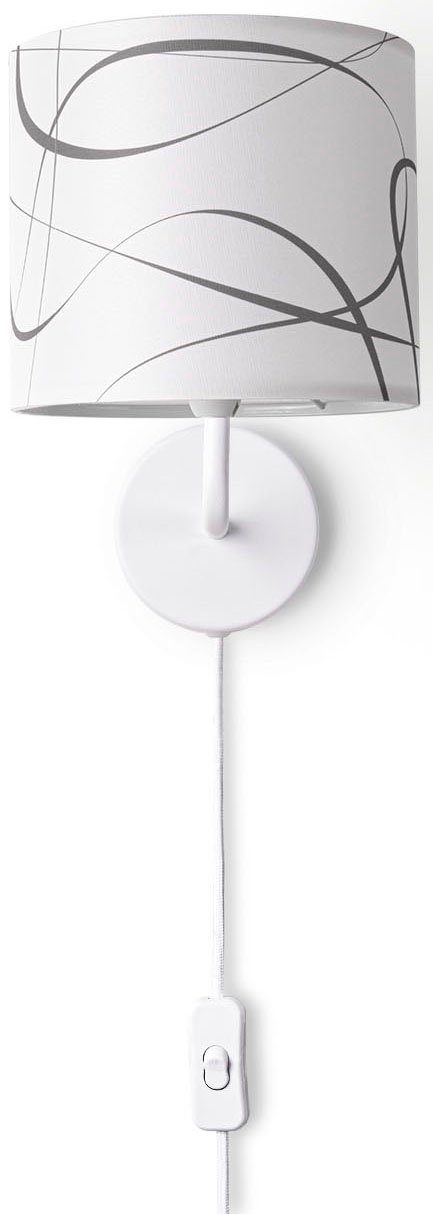Paco Home Wandlamp Luca Tribal Woonkamer moderne wandlamp met kap stof abstract retro E14
